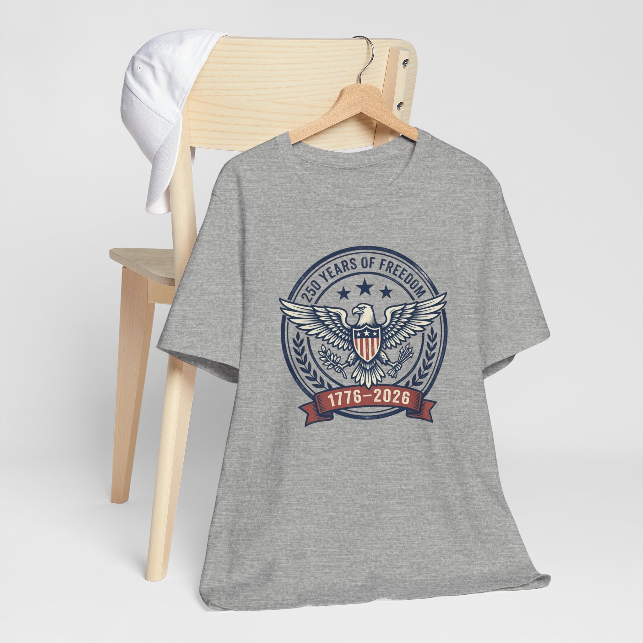 1776–2026 Eagle Crest T-Shirt | Retro Americana 4th of July, Stars & Stripes