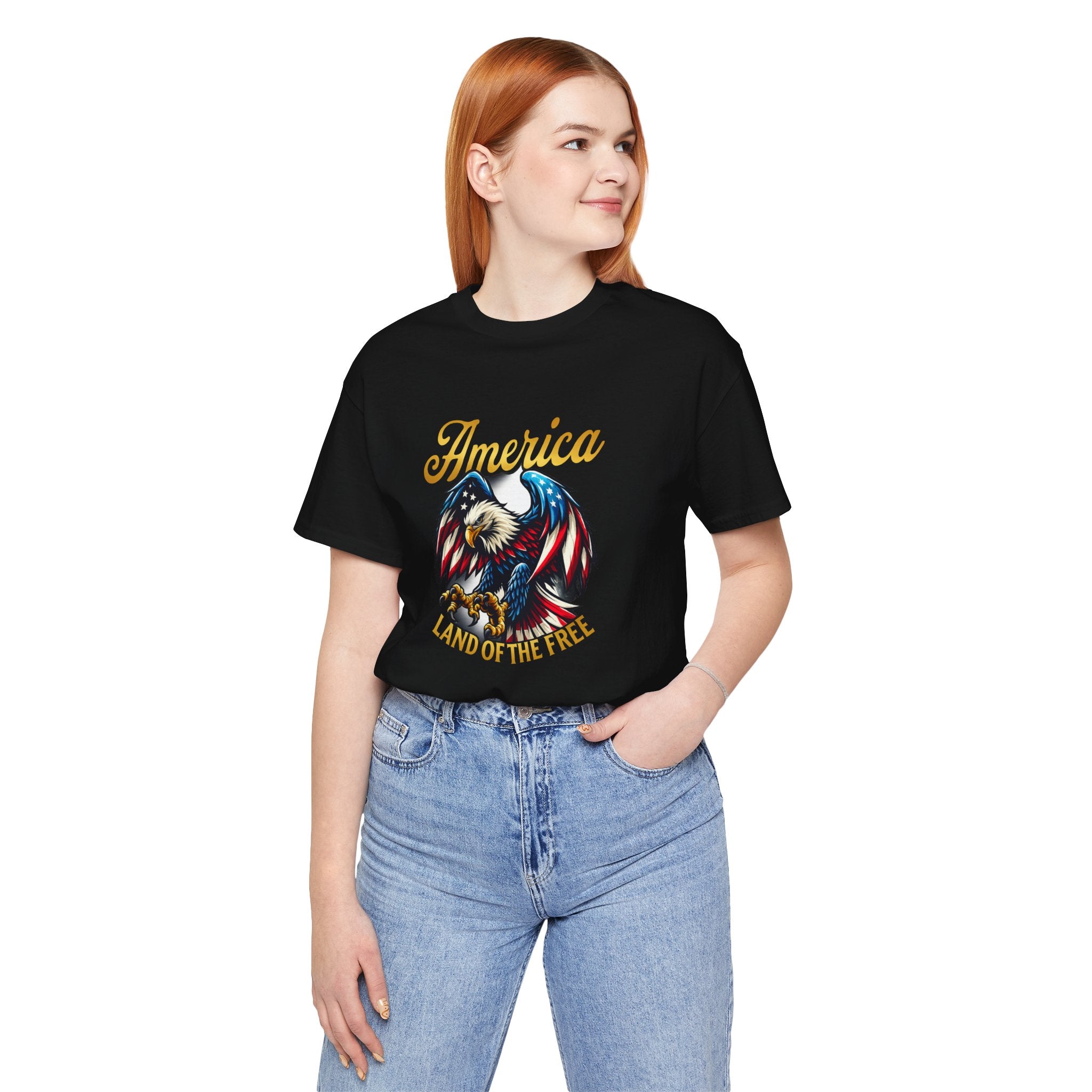 America Eagle T-Shirt – Land of the Free Patriotic Tee