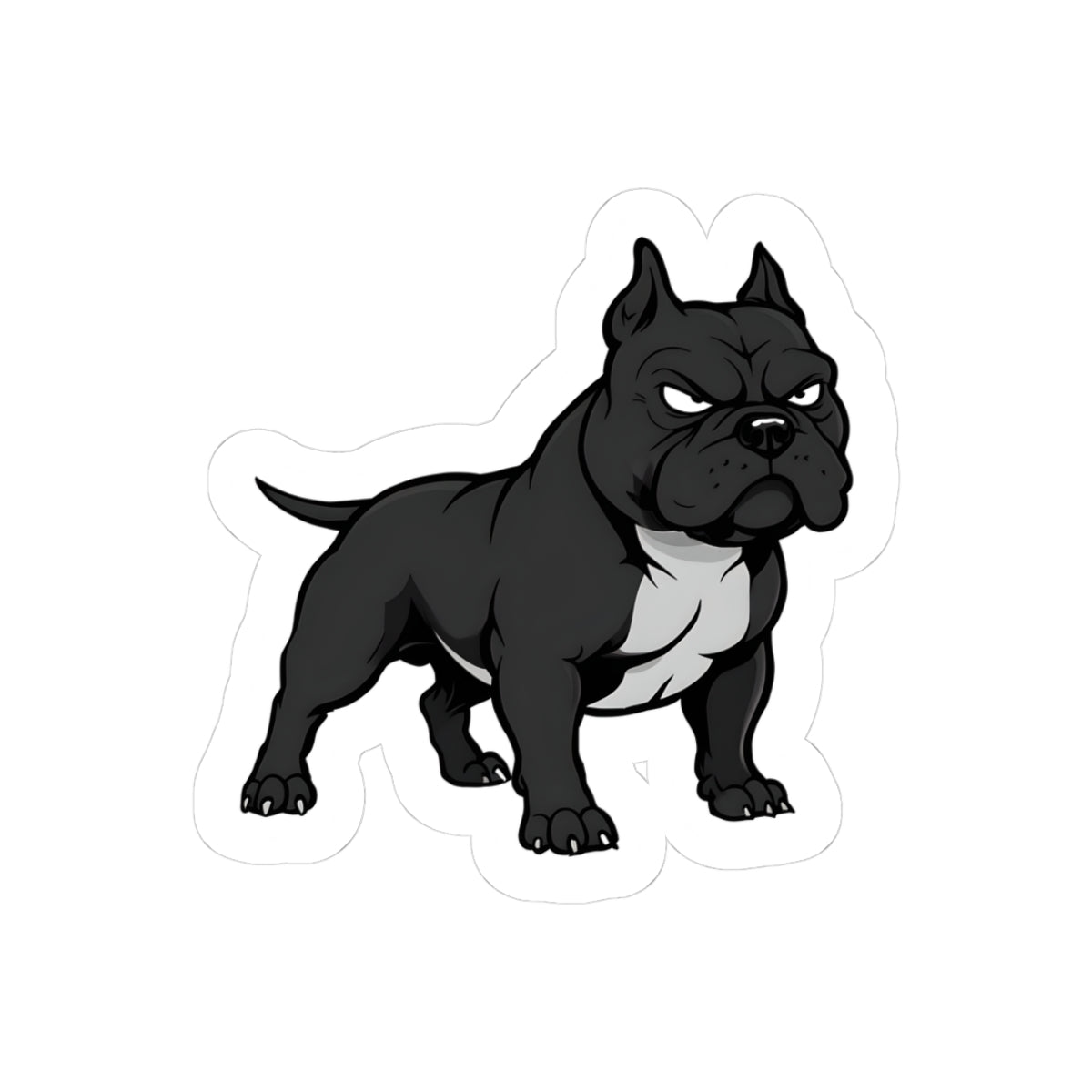 Bold Black Bulldog Kiss-Cut Stickers - Perfect for Pet Lovers & Personalizing Gear