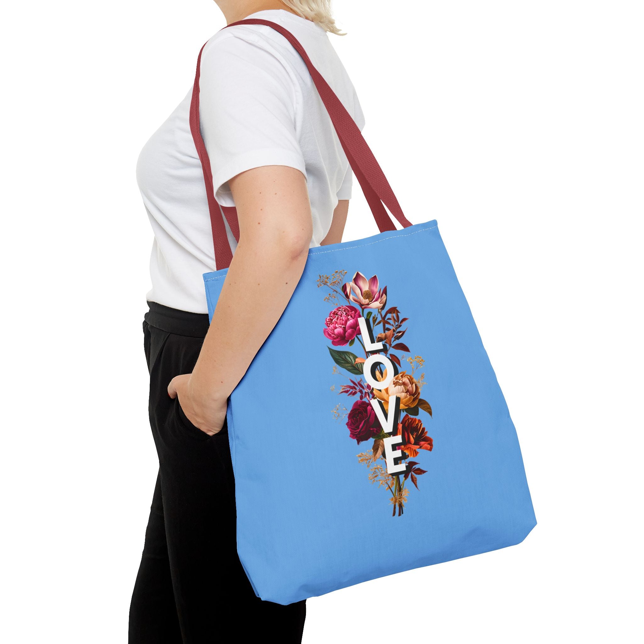 Floral Love Tote Bag - Colorful AOP Design for Everyday Style
