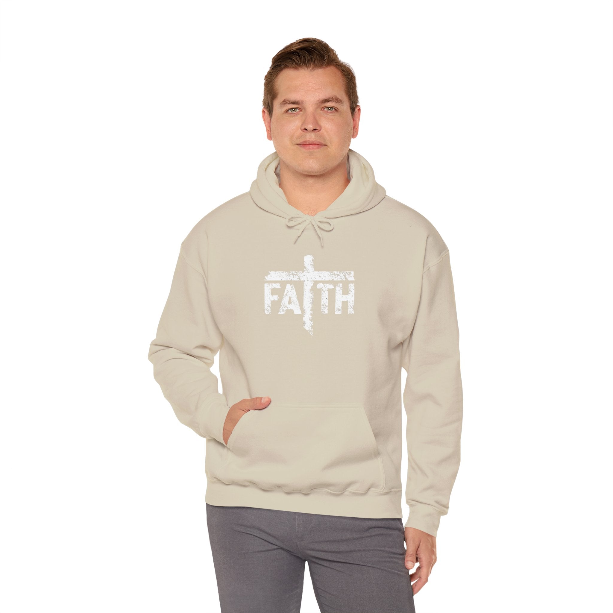 Faith Hoodie, Inspirational Sweatshirt for Men and Women, Cozy Pullover for Church, Gifts for Believers, Religious Apparel