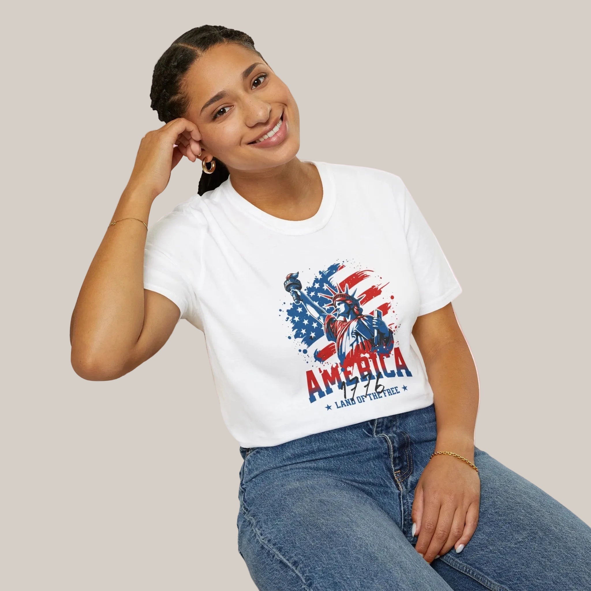 America 1776 Statue of Liberty T-Shirt — Land of the Free Patriotic Tee