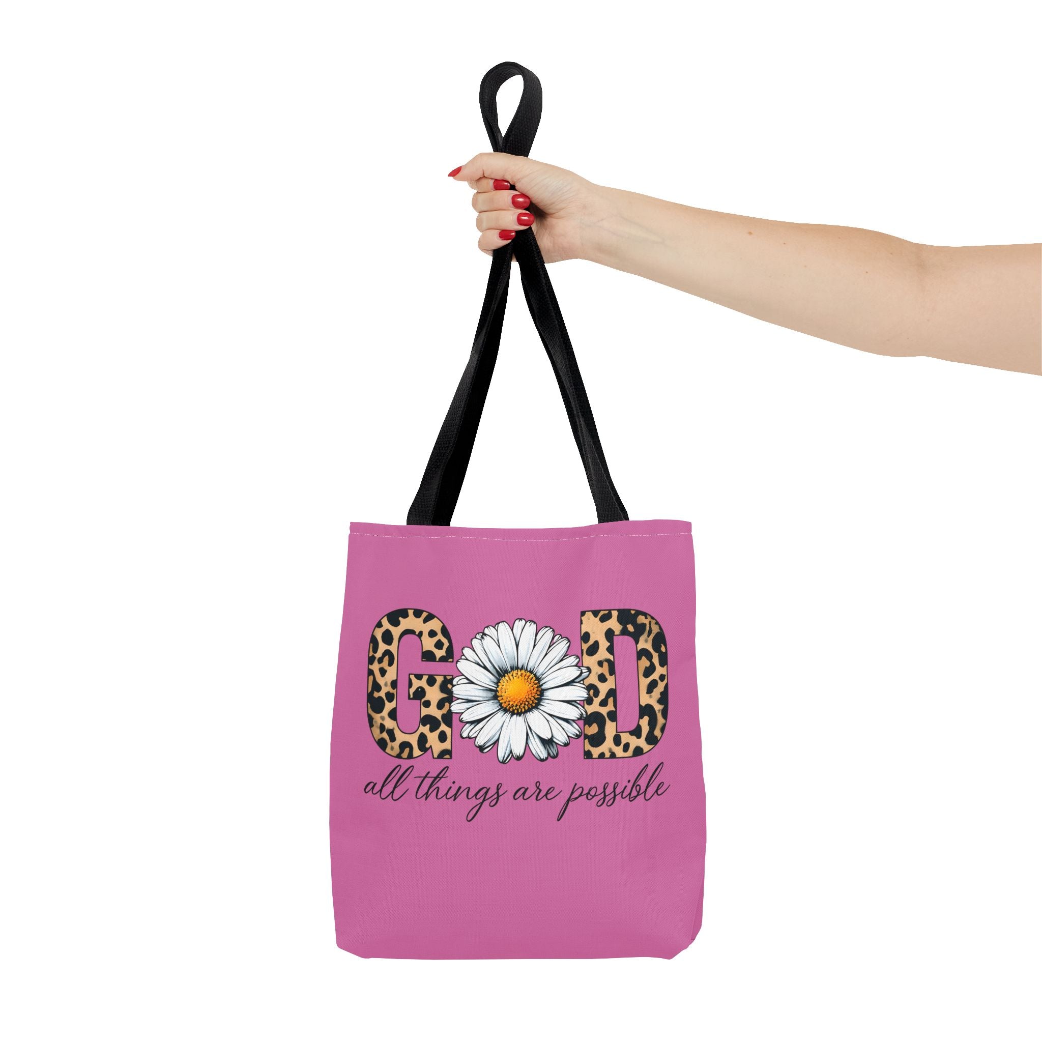 Floral Inspirational Tote Bag - All Things Are Possible