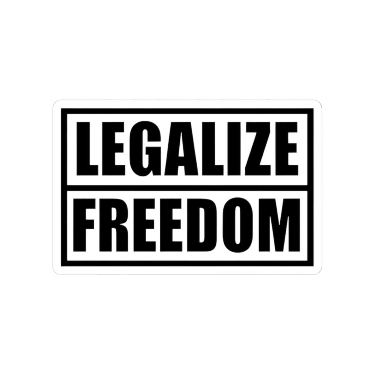 Legalize Freedom Kiss-Cut Stickers - Bold Statement Décor for Laptops, Water Bottles & More