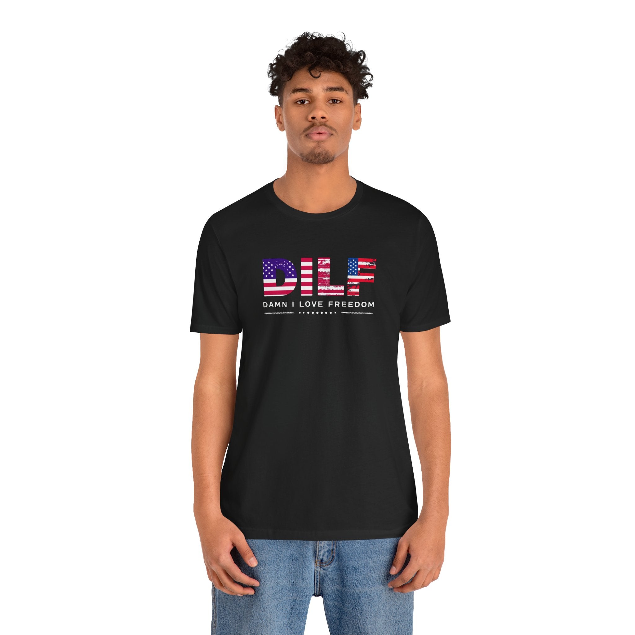 DILE American Flag Tee — “Damn I Love Freedom” Patriotic T-Shirt