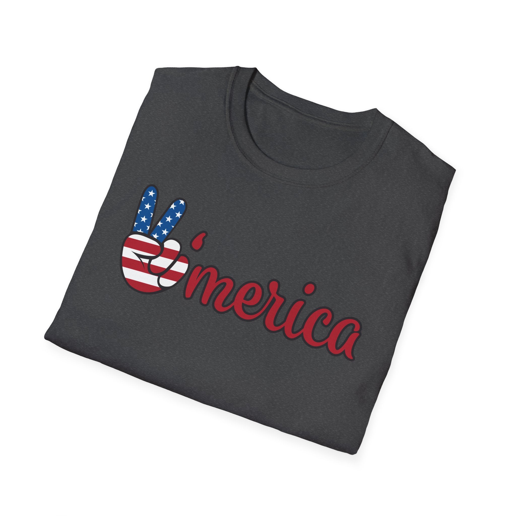 Patriotic Peace T-Shirt for Unisex, Casual Wear, Independence Day Gift, Summer Style, Comfortable Tee