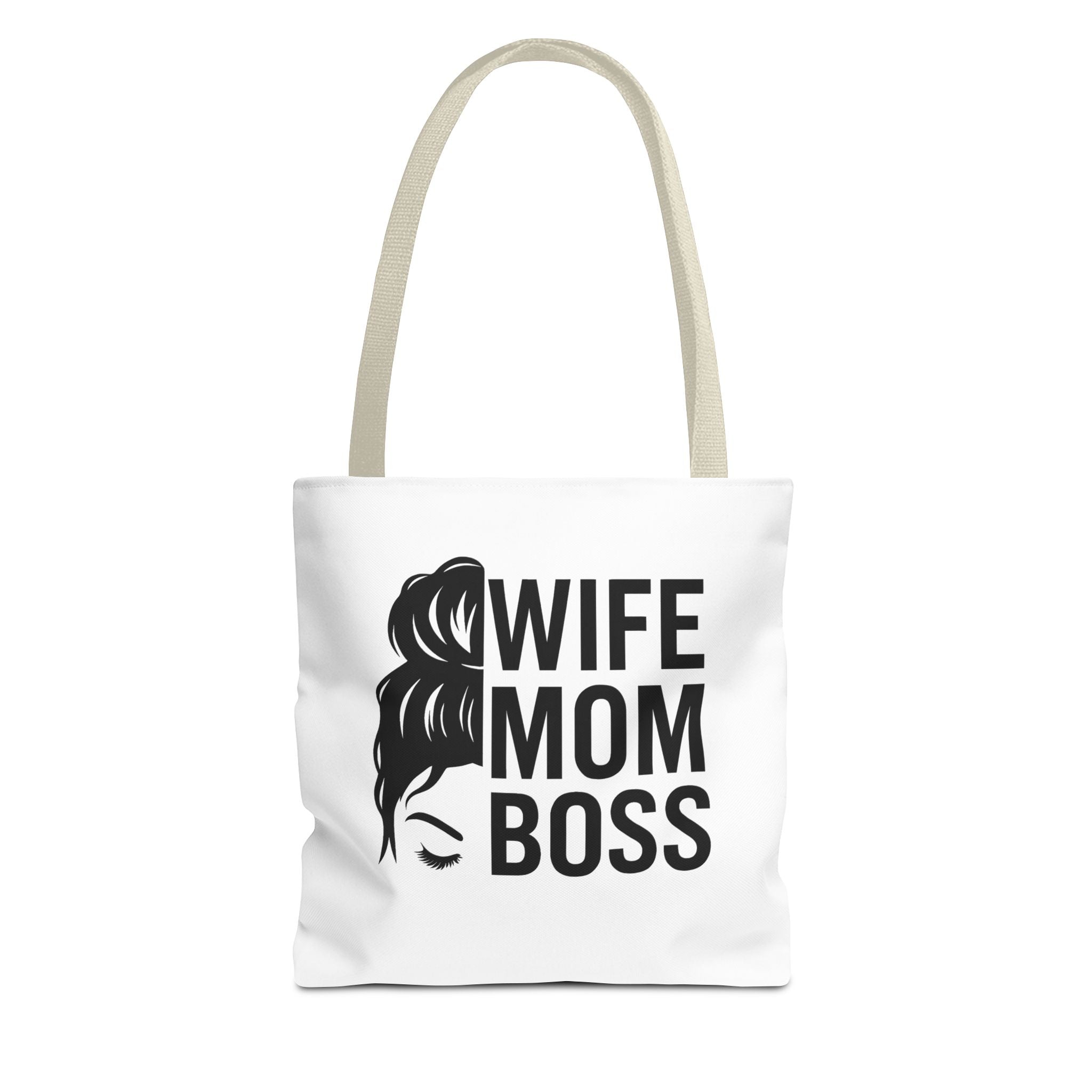 Wife Mom Boss Tote Bag - Chic, Durable Tote for Moms, Stylish Carry-All, Gift for Mother's Day, Work, and Everyday Use