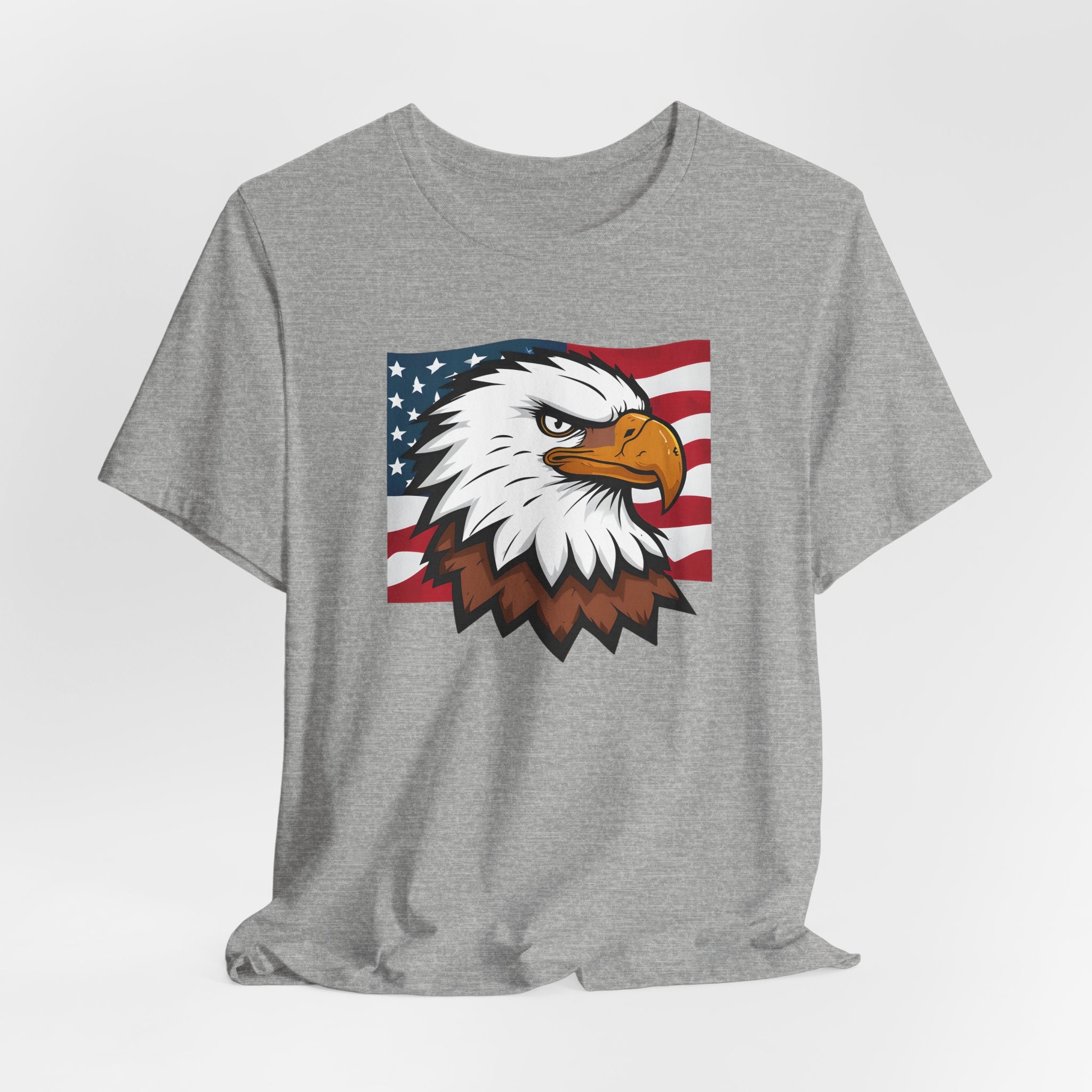 American Eagle Flag T-Shirt — Patriotic Bald Eagle Graphic Tee