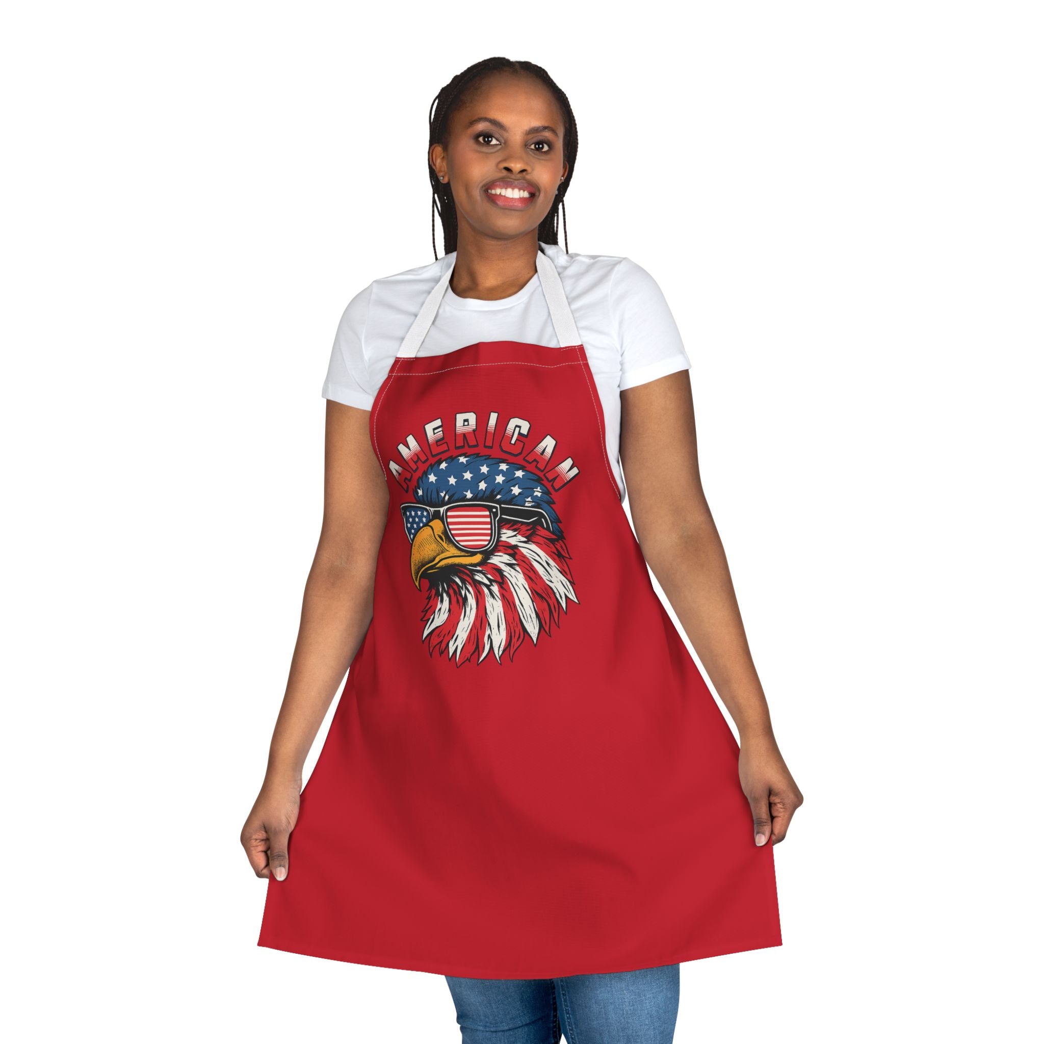 American Eagle Flag Apron - Patriotic BBQ & Fourth of July Cooking Apron