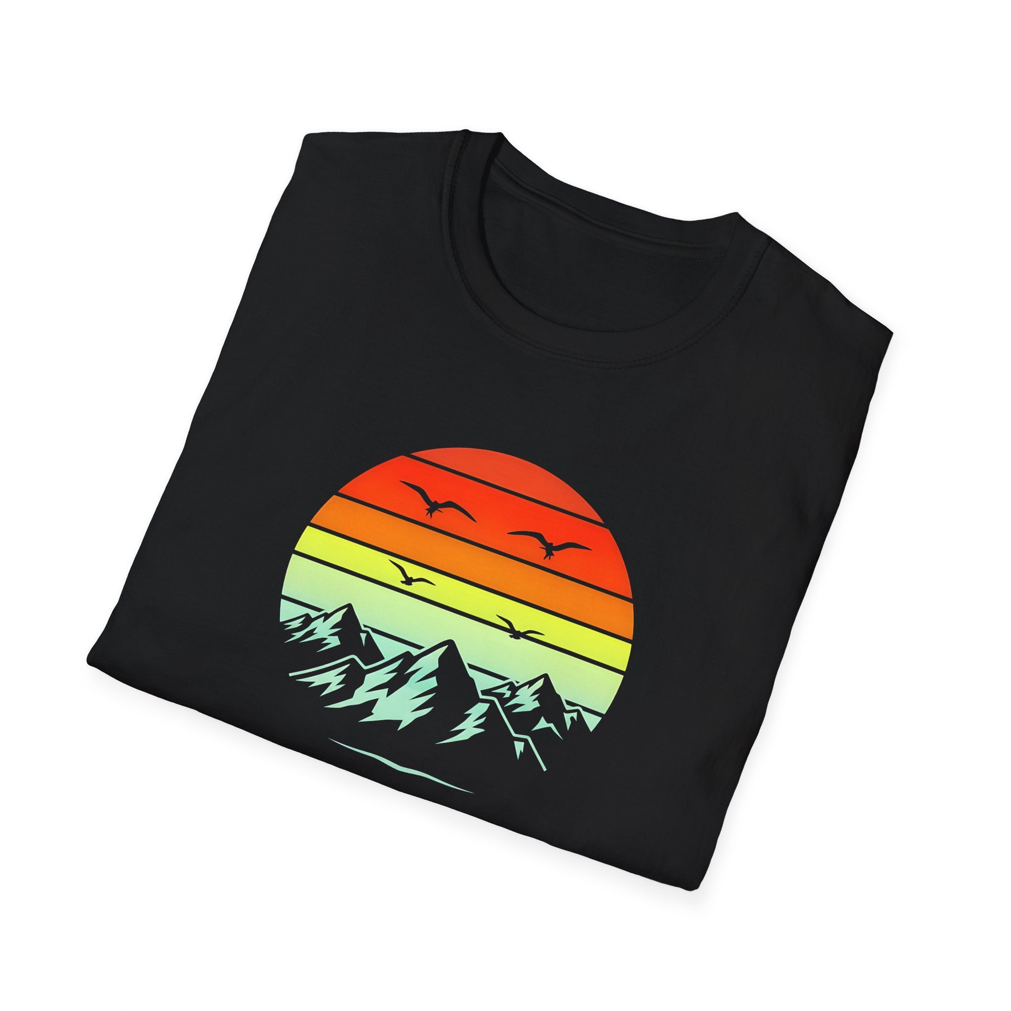 Sunset Mountain Graphic Unisex Softstyle T-Shirt