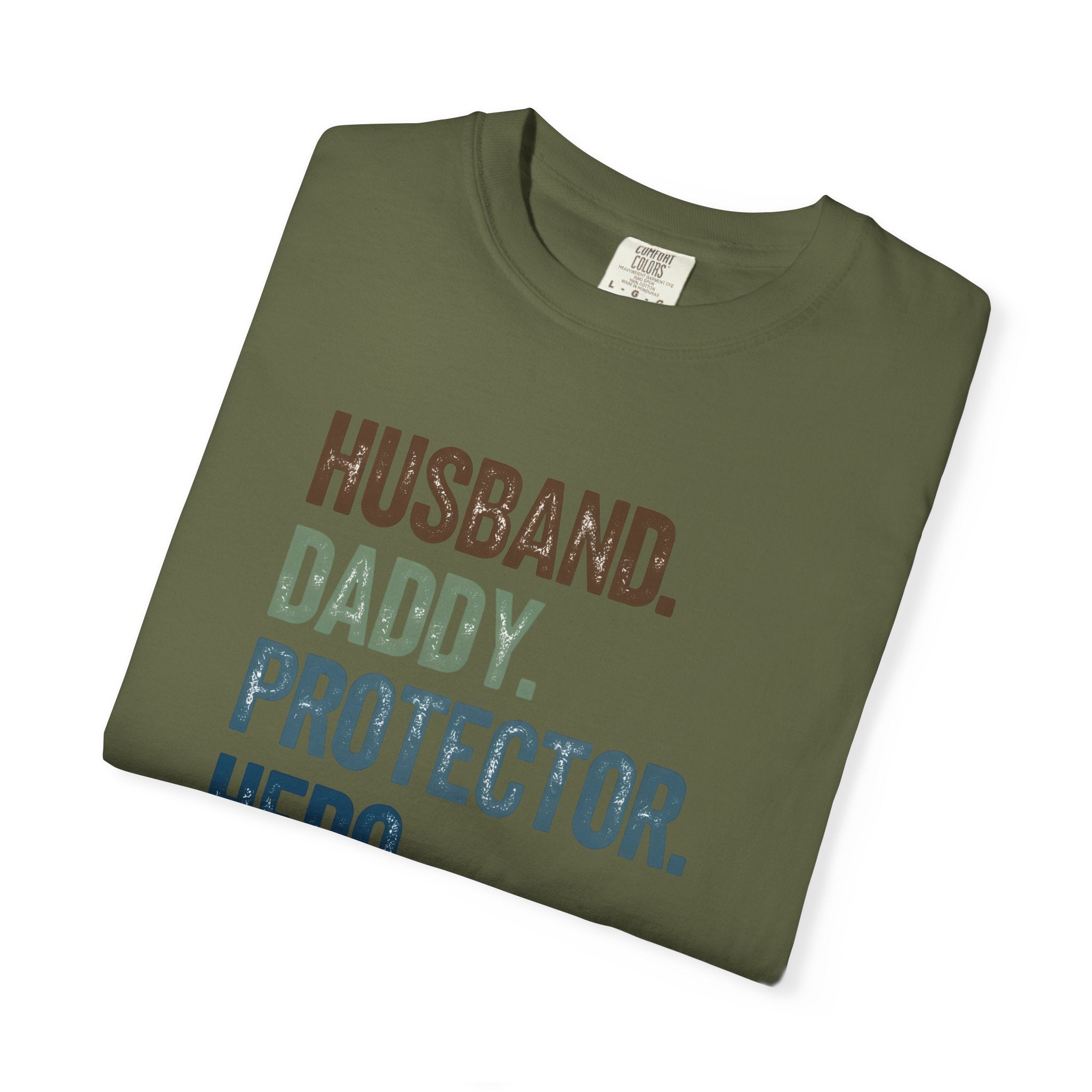 Hero Dad T-shirt, Unisex Garment-Dyed Tee for Fathers, Perfect Father's Day Gift, Casual Wear, Family Celebration