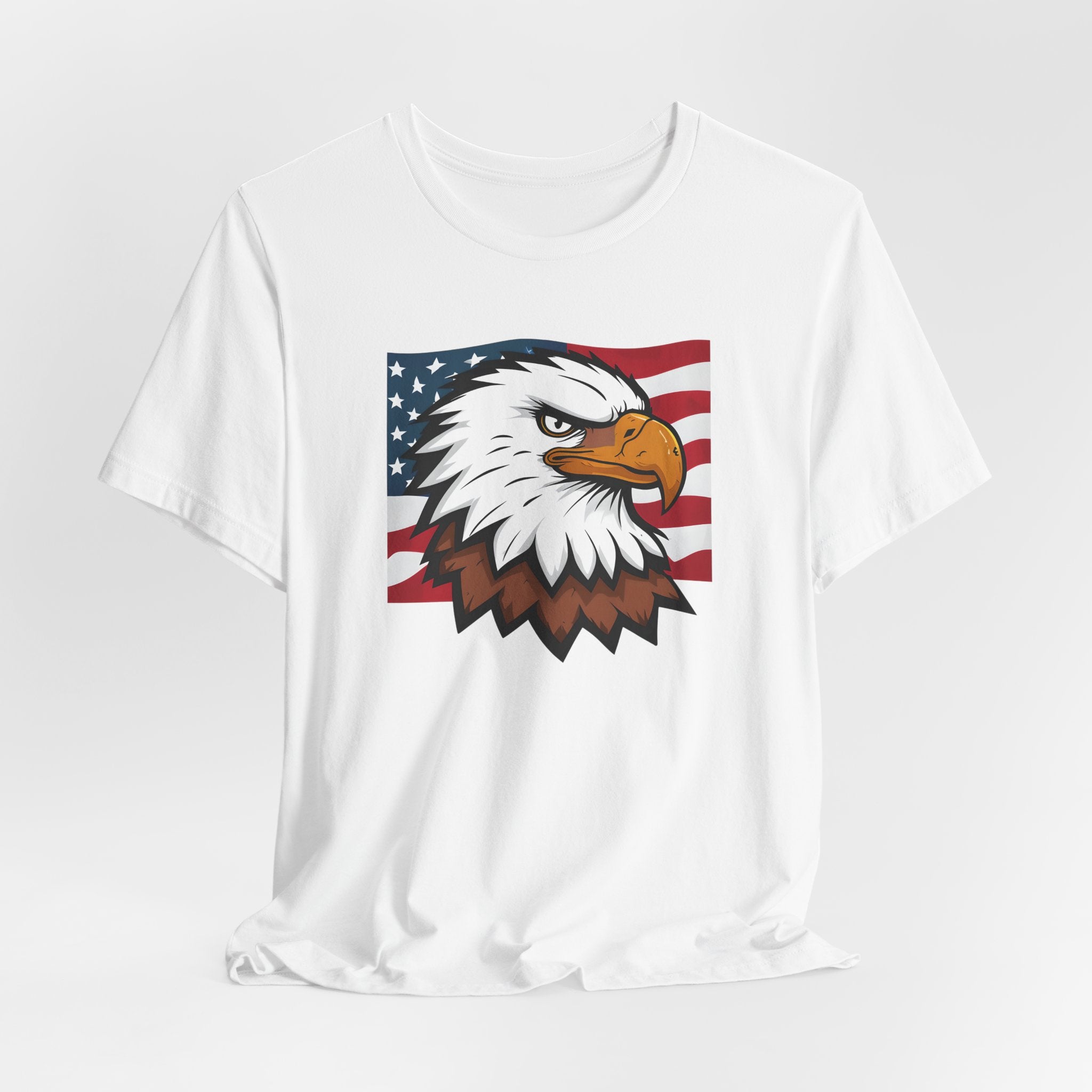 American Eagle Flag T-Shirt — Patriotic Bald Eagle Graphic Tee