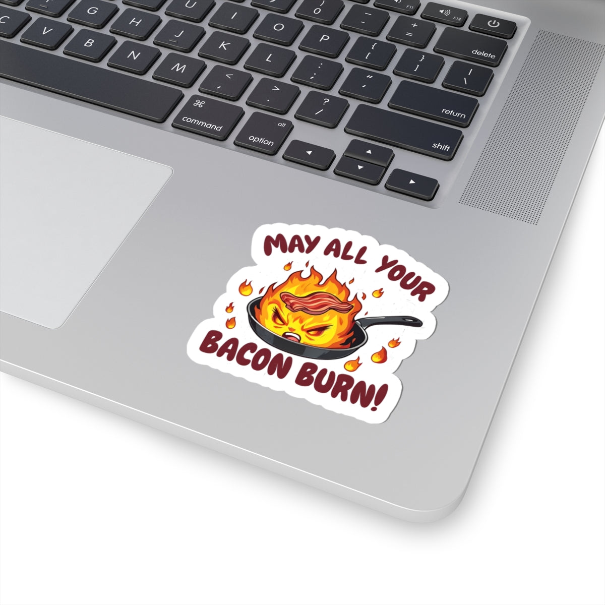 Funny Bacon Burn Stickers - Spicy Cooking Humor for Food Lovers