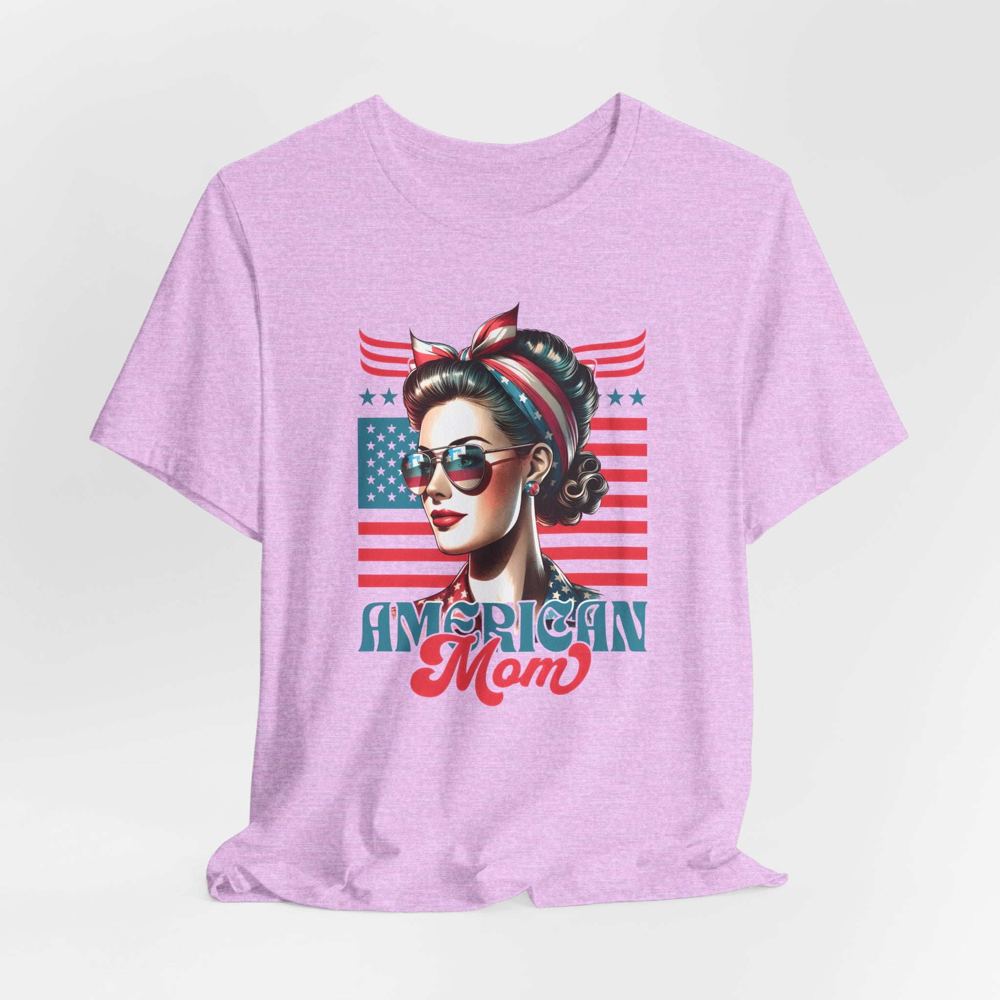 American Mom T-Shirt — Retro Rosie Patriotic Tee