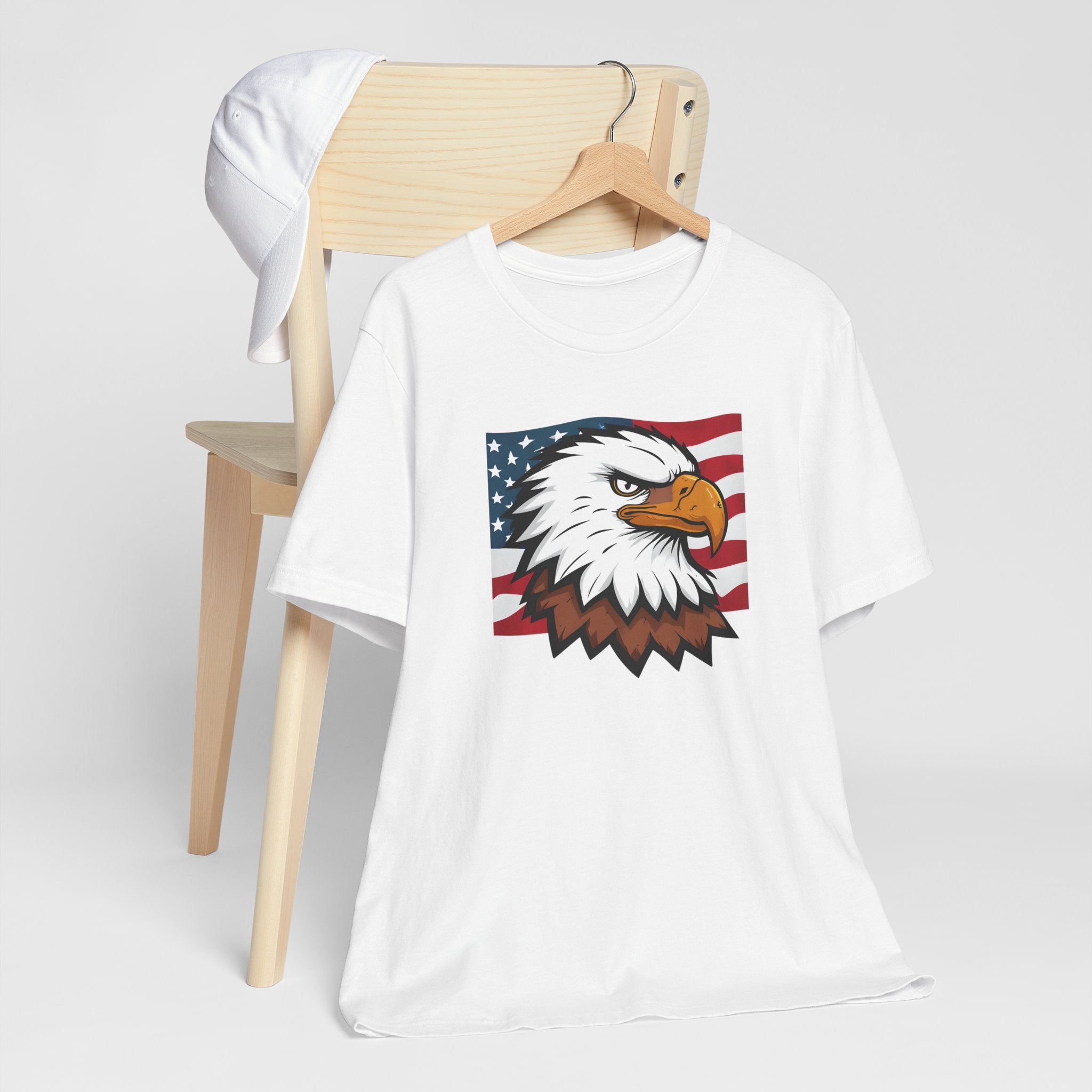 American Eagle Flag T-Shirt — Patriotic Bald Eagle Graphic Tee