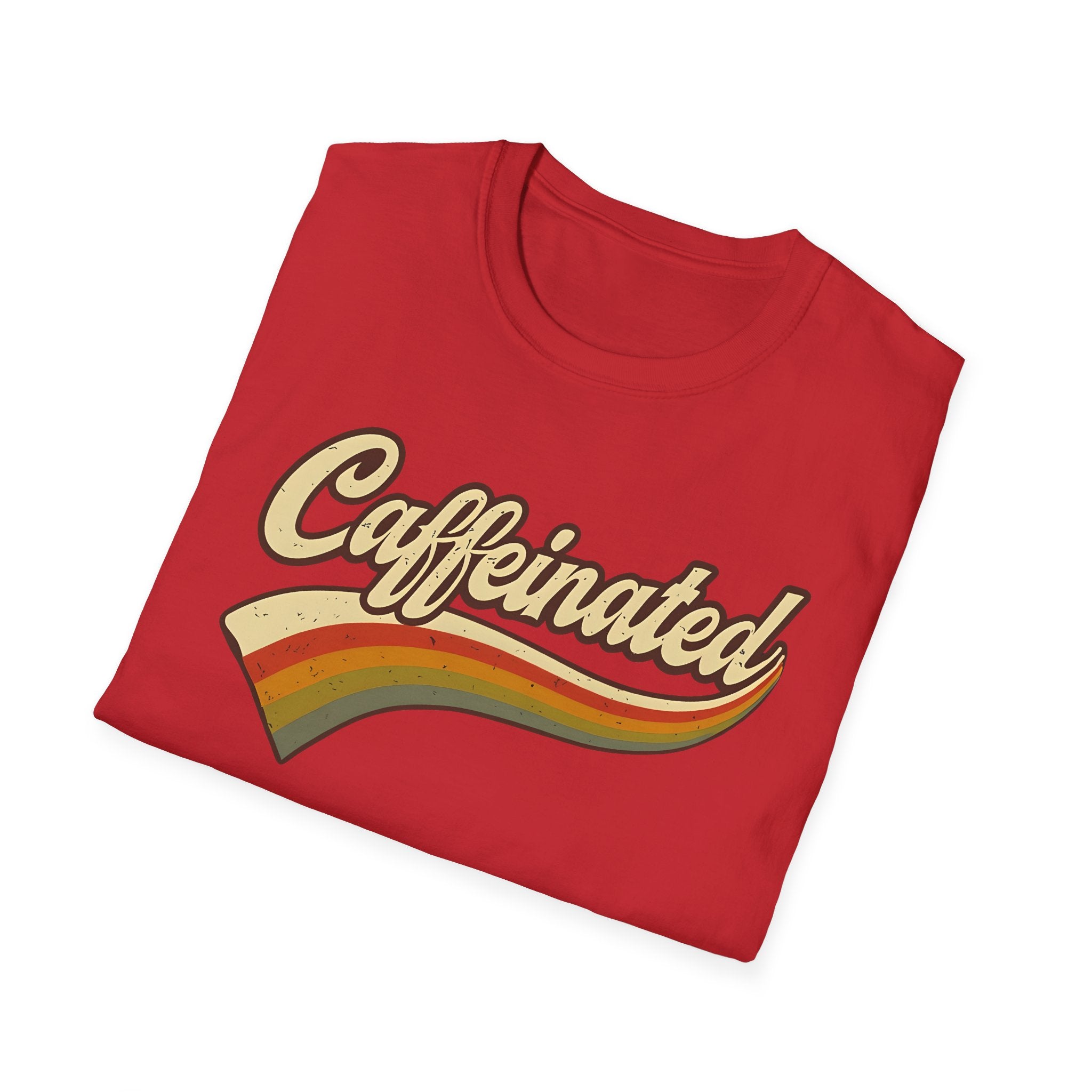 Caffeinated Retro Unisex Softstyle T-Shirt