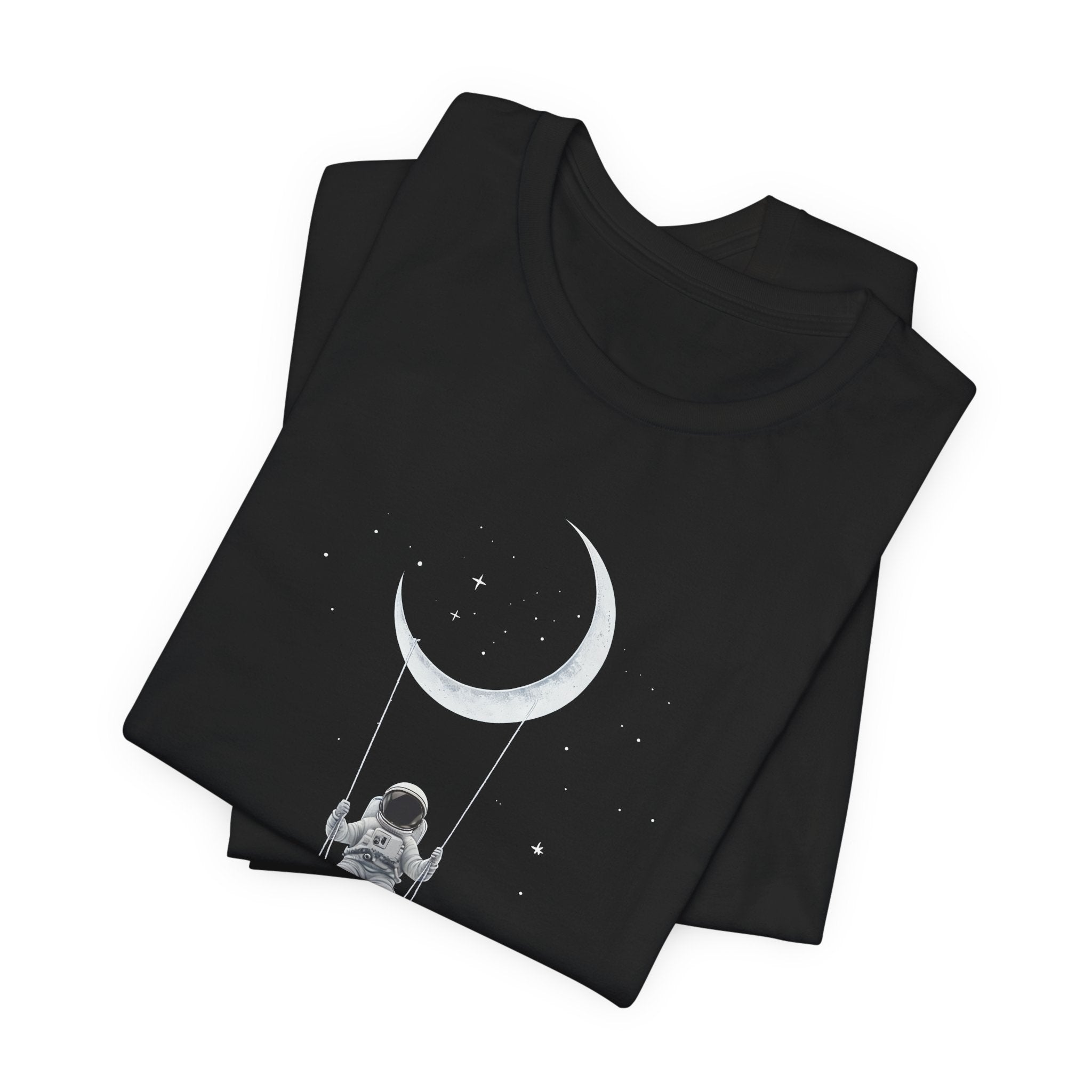 Astronaut on Moon Swing T-Shirt — Space Adventure Graphic Tee