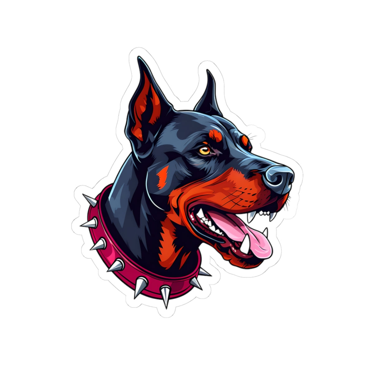 Bold Doberman Kiss-Cut Stickers - Perfect for Dog Lovers & Pet Enthusiasts