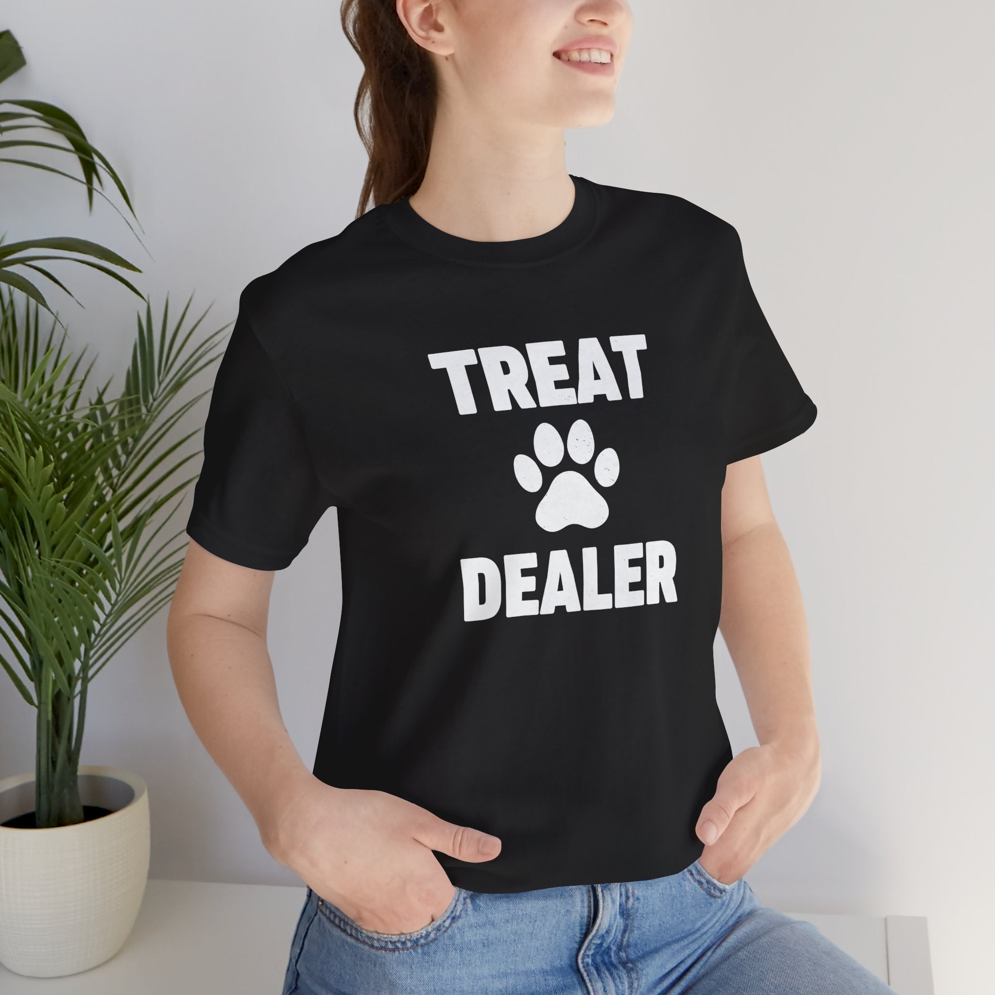 Treat Dealer T-Shirt — Funny Paw Print Tee for Dog Lovers