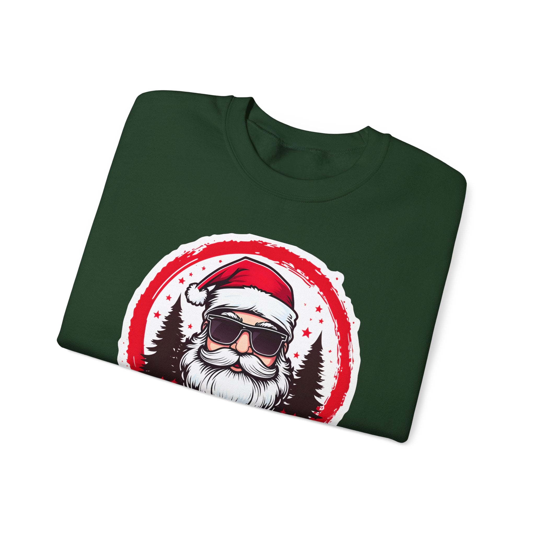 Funny Christmas Sweatshirt, Santa Graphic Crewneck, Holiday Gift for Him/Her, Festive Apparel for Parties, Winter Wear
