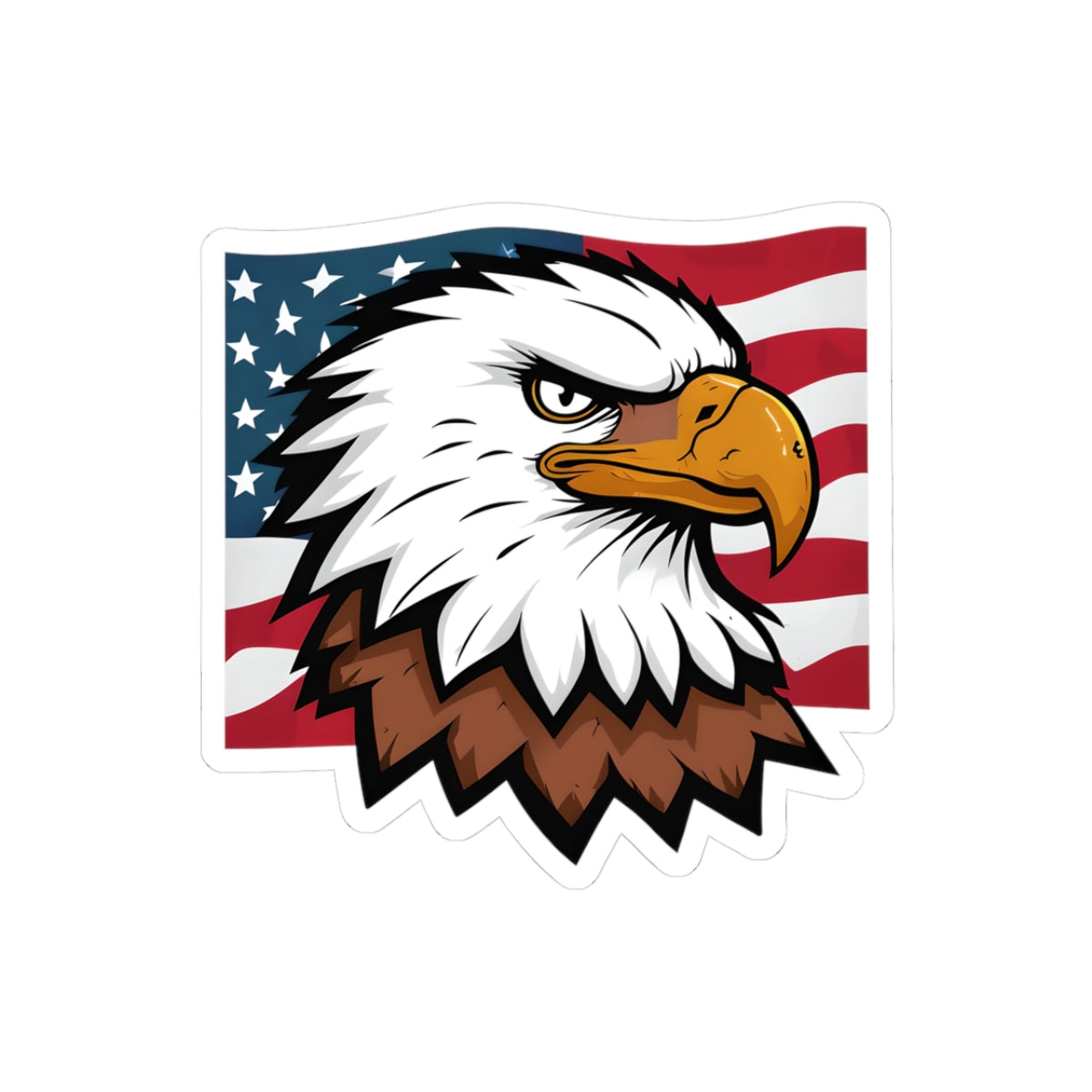 Patriotic Eagle Kiss-Cut Stickers - USA Flag Design for Home & Office Decor