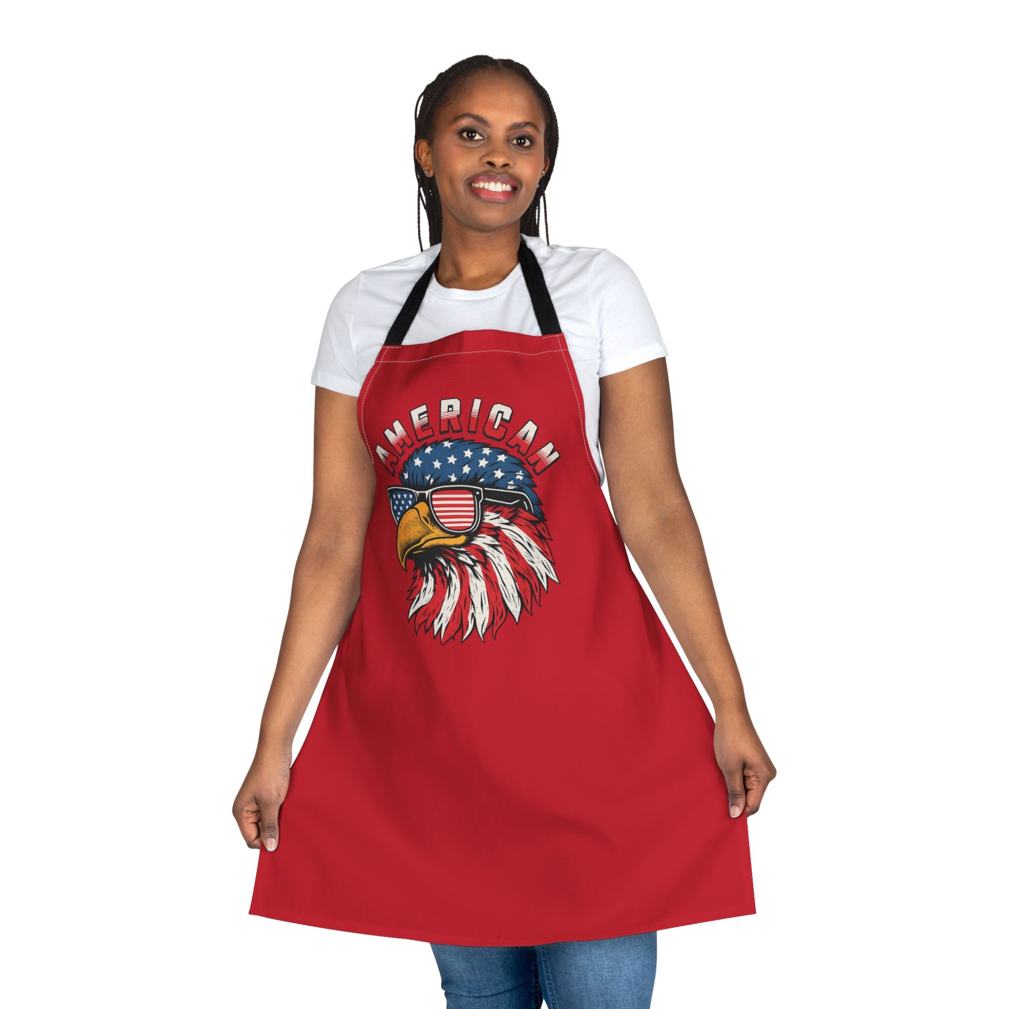 American Eagle Flag Apron - Patriotic BBQ & Fourth of July Cooking Apron