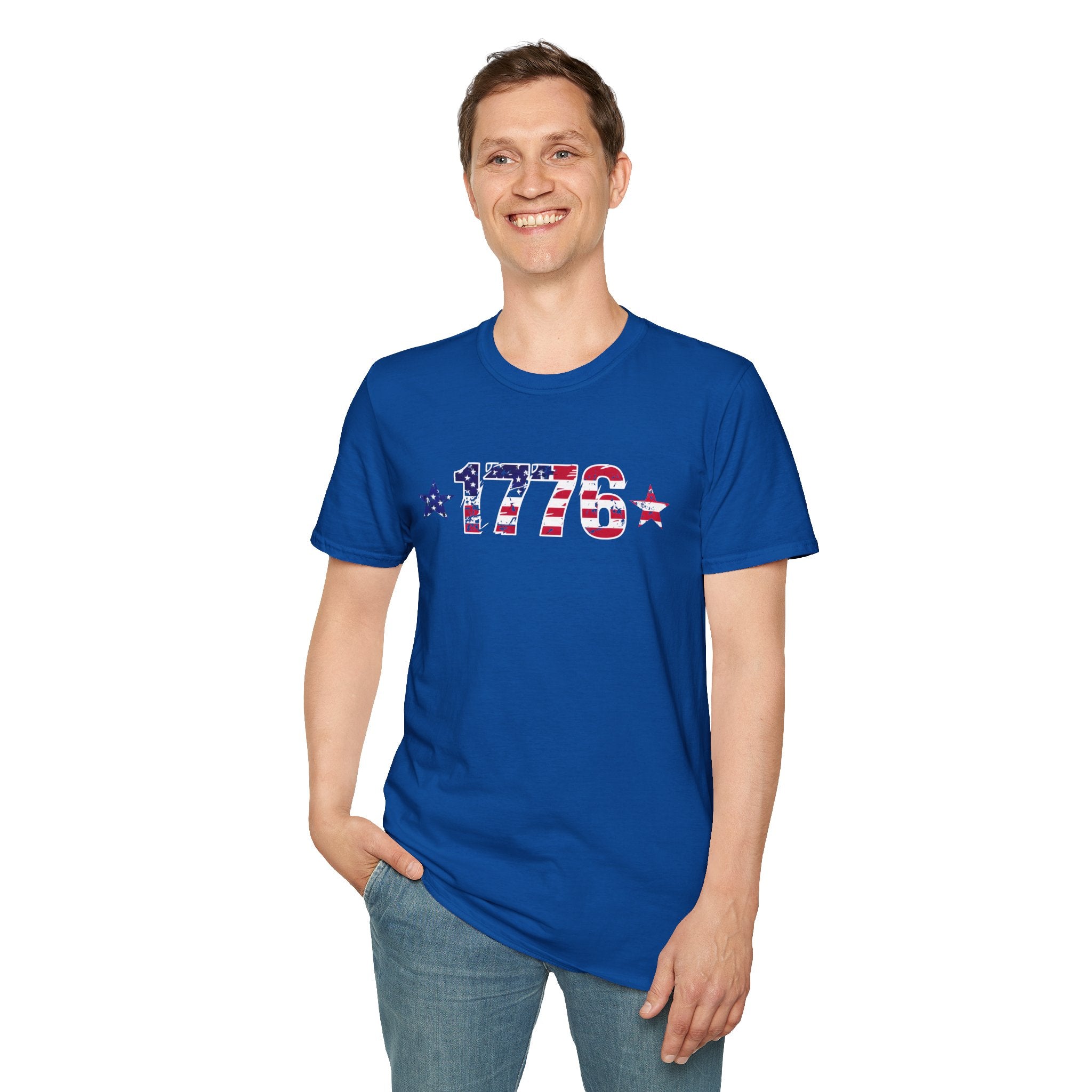 1776 Patriotic T-Shirt — American Flag Vintage Independence Day Tee