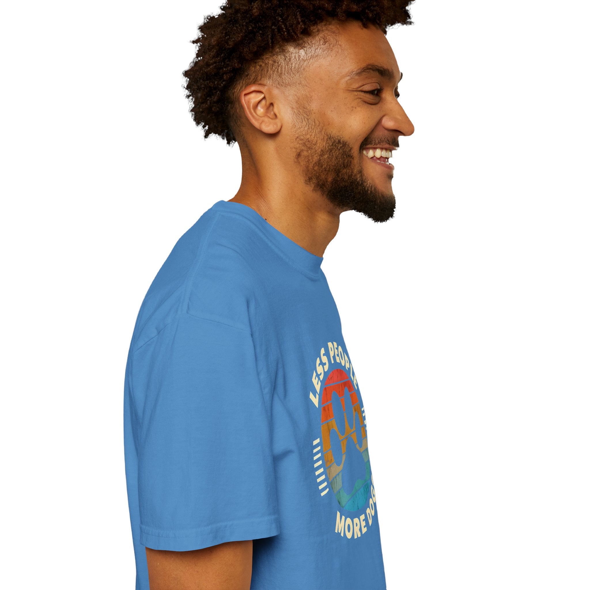 Unisex Dog Lover T-Shirt, Less People More Dogs Graphic Tee, Comfortable Casual Wear, Pet Lover Gift, Animal Rescue Fundraising