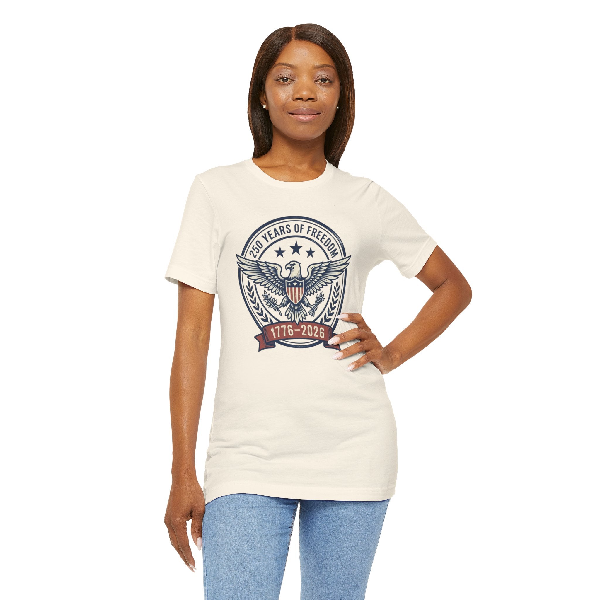 1776–2026 Eagle Crest T-Shirt | Retro Americana 4th of July, Stars & Stripes
