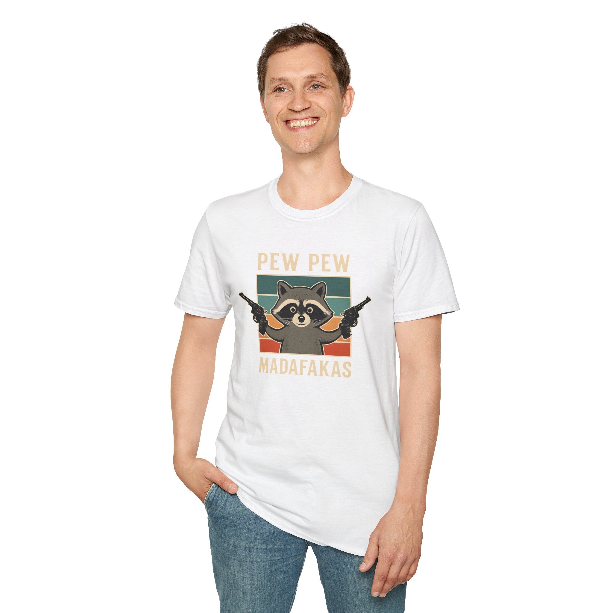 Pew Pew Raccoon Unisex T-Shirt