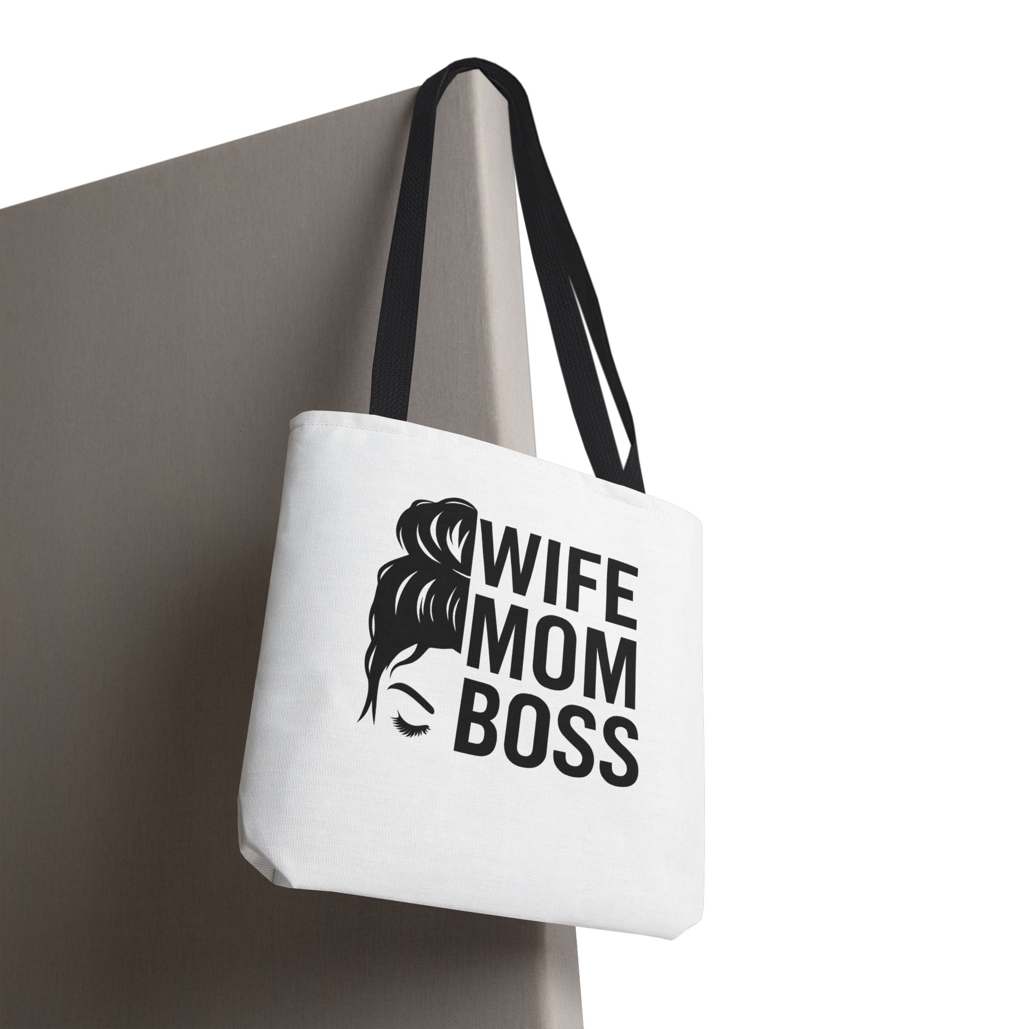 Wife Mom Boss Tote Bag - Chic, Durable Tote for Moms, Stylish Carry-All, Gift for Mother's Day, Work, and Everyday Use