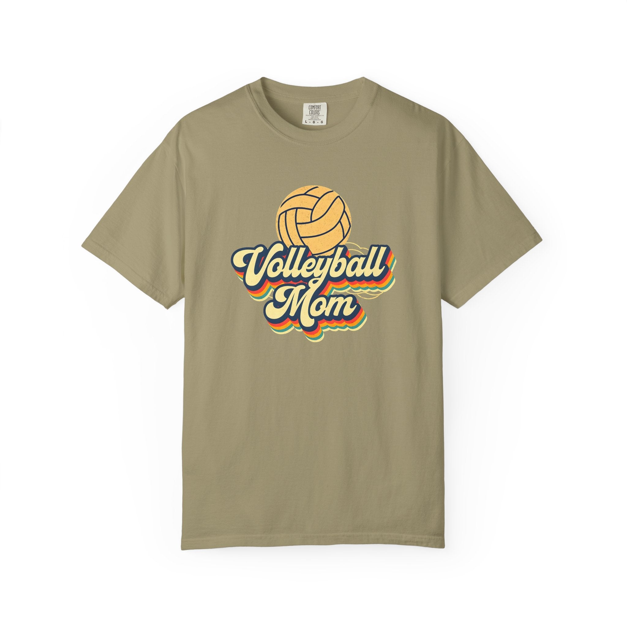 Volleyball Mom T-Shirt, Unisex Garment-Dyed Tee for Sports Lovers, Great for Gifts, Casual Wear, Volleyball Events, Mother’s Day