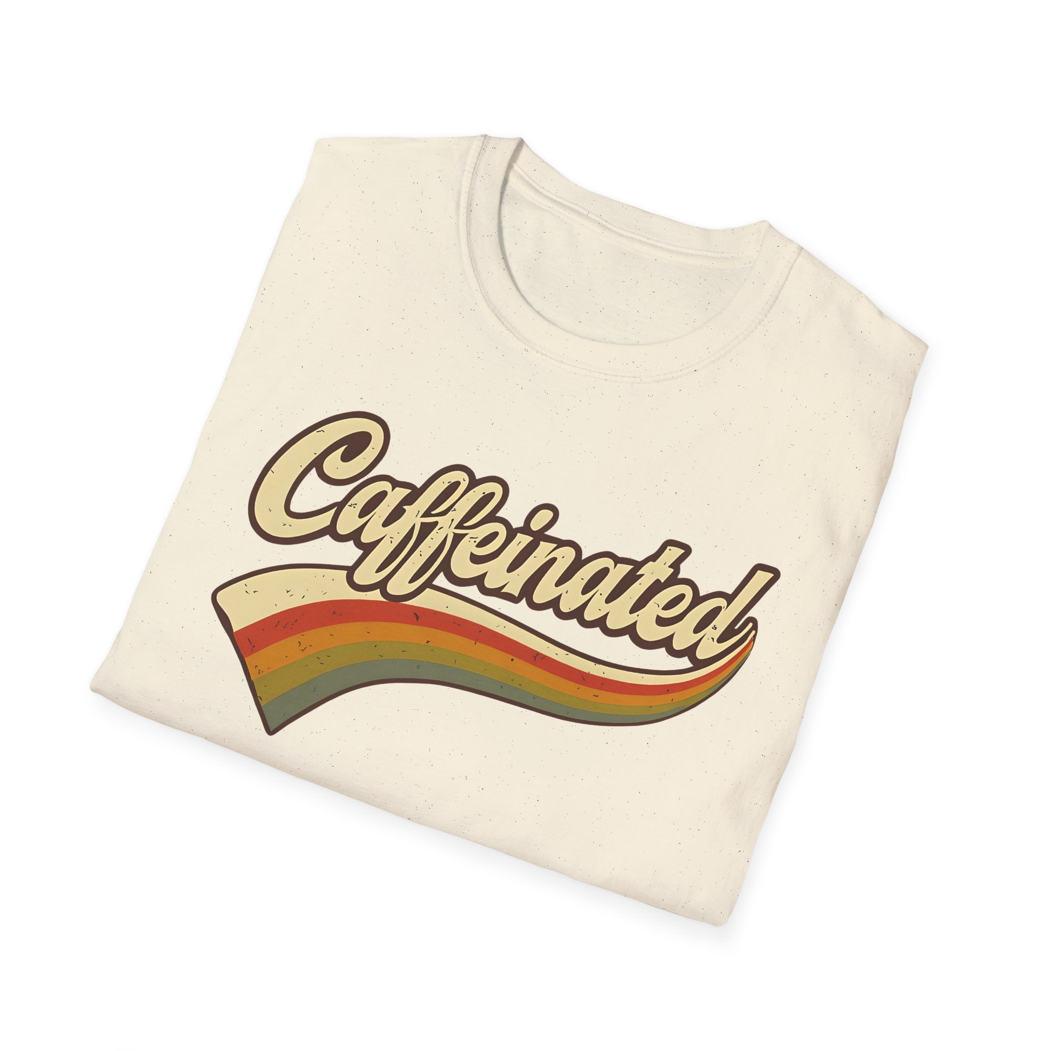 Caffeinated Retro Unisex Softstyle T-Shirt