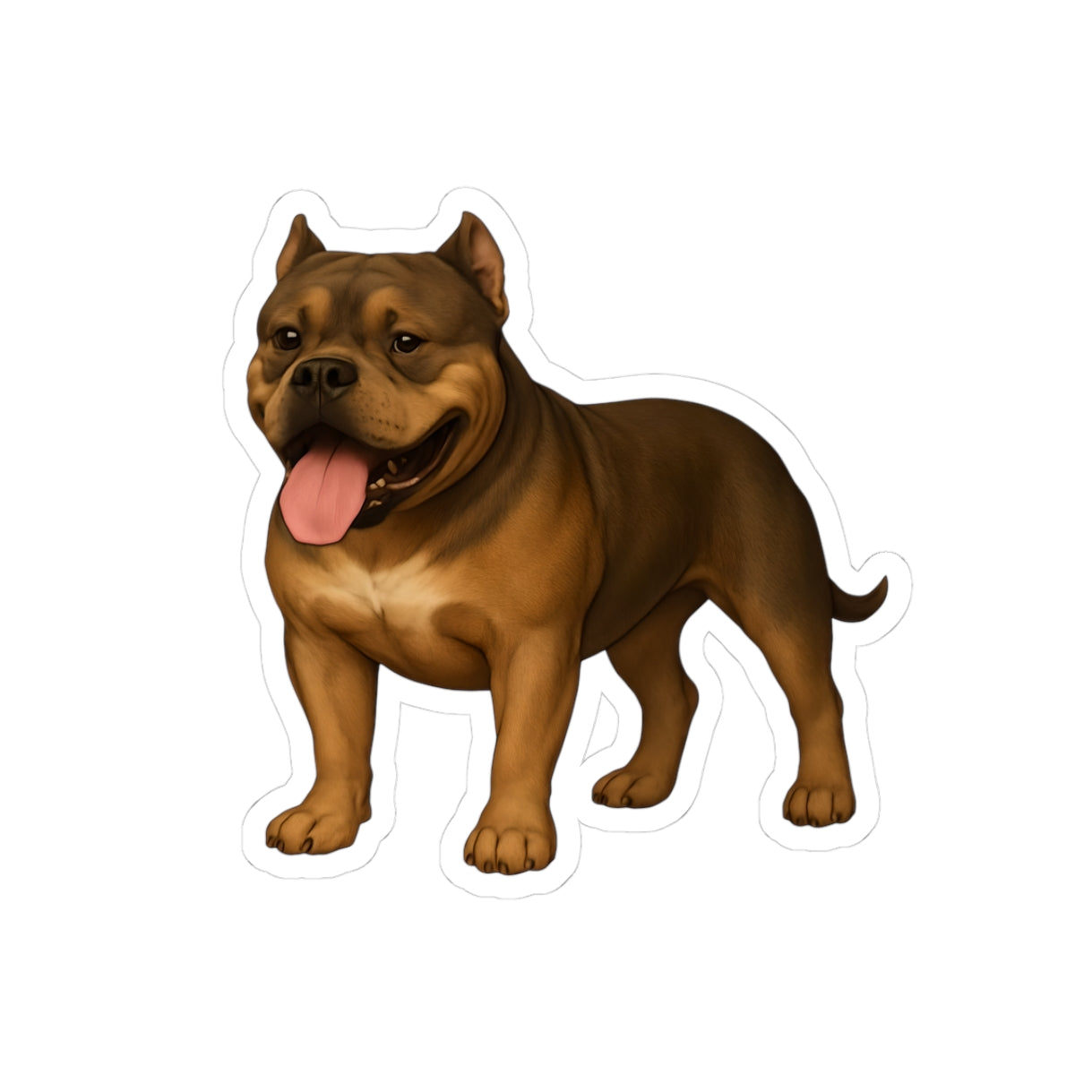 Cute American Bully Kiss-Cut Stickers | Pet Lover Gifts, Laptop Decals, Water Bottle Stickers, Dog Parent Decor, Animal Art