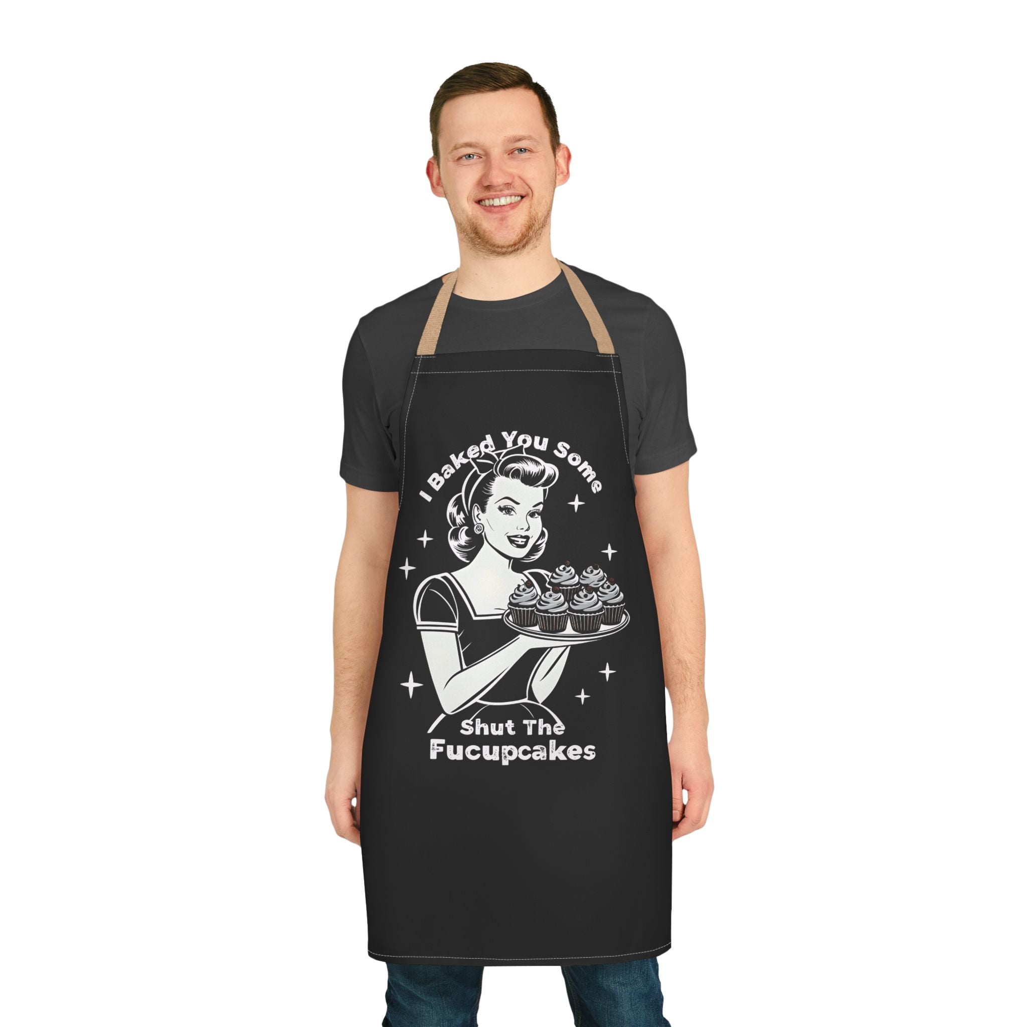 Funny Baking Apron – "I Baked You Some, Shut The Fucupcakes" Retro Chef Gift