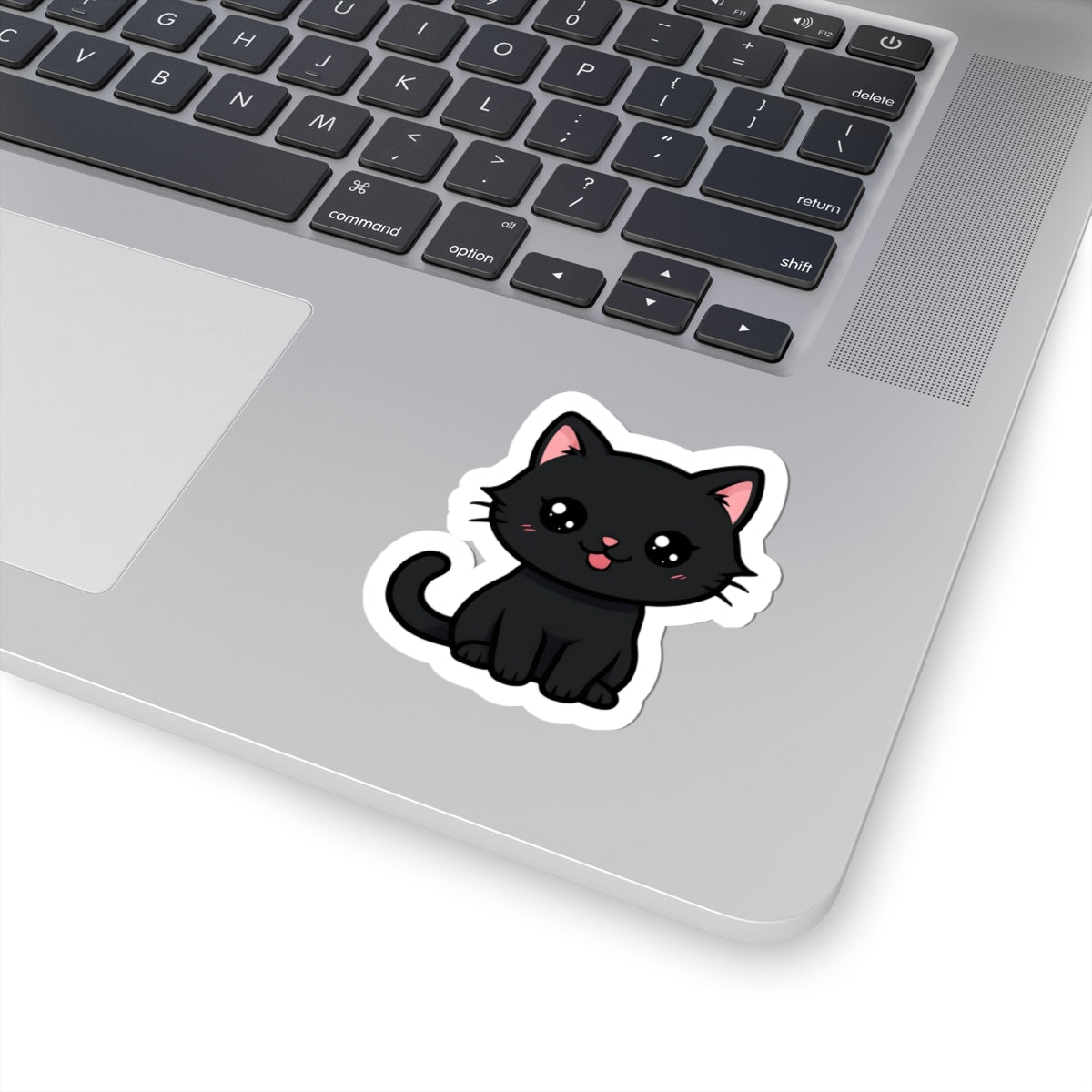 Cute Black Cat Kiss-Cut Stickers | Adorable Cat Decals for Pet Lovers, Laptop Stickers, Gift for Cat Owners, Kawaii Cat Decor