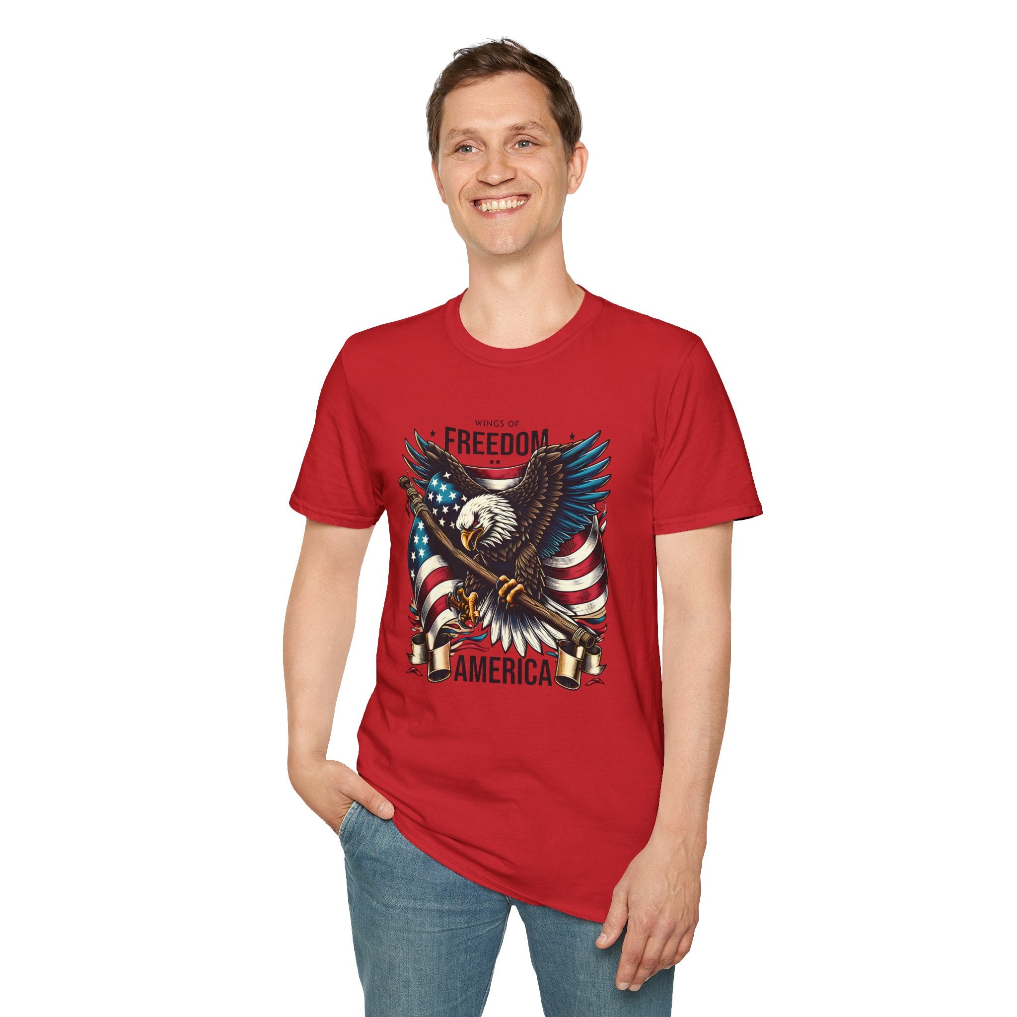 Freedom Eagle T-Shirt — American Flag USA Patriotic Tee (America)