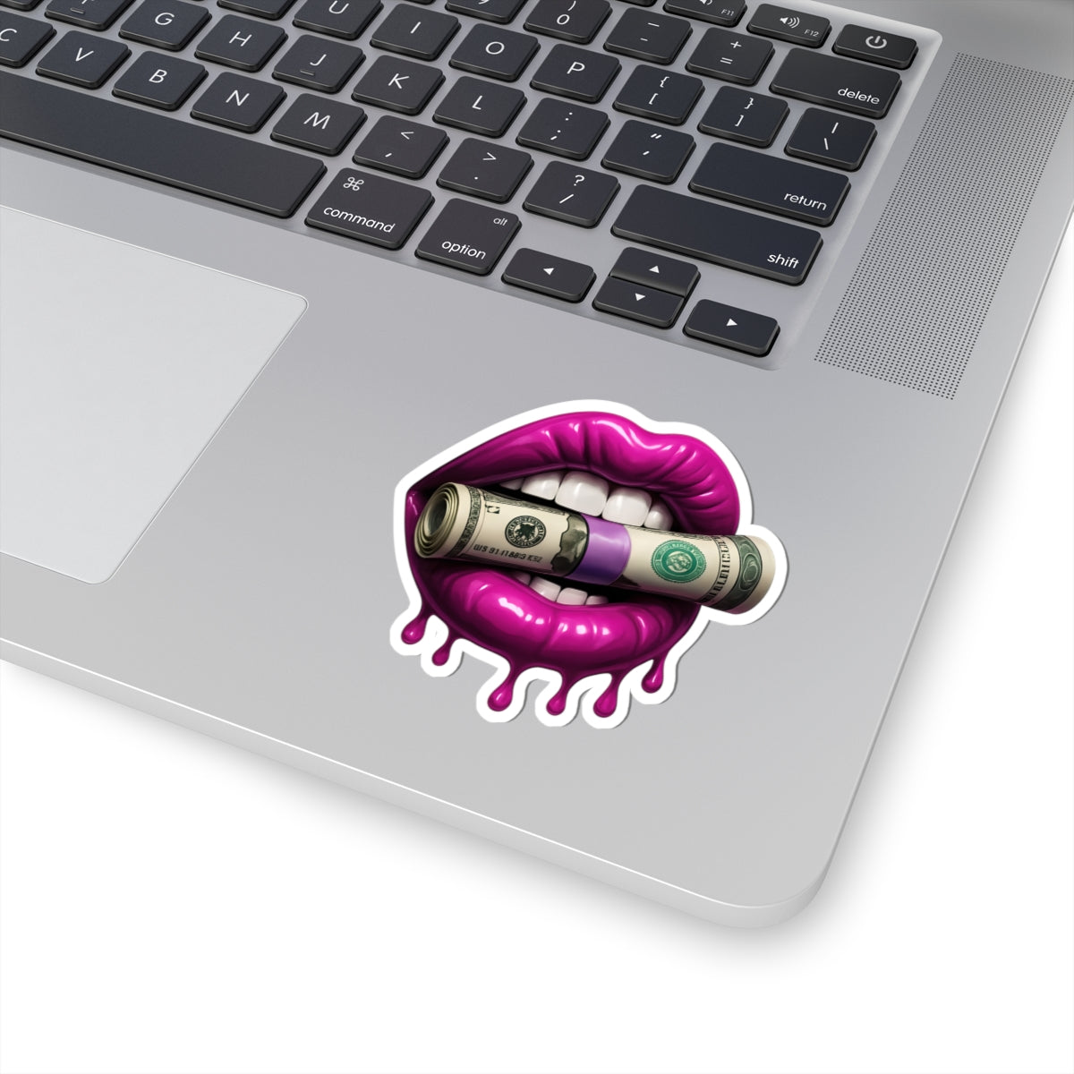 Bold Lip Money Kiss-Cut Stickers | Vibrant Laptop Decor, Party Favors, Trendy Gift Ideas, Unique Stickers for Adults, Custom Wall Art