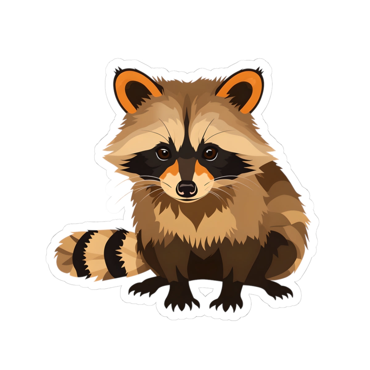 Cute Raccoon Kiss-Cut Stickers – Perfect for Laptops, Journals & Gifts