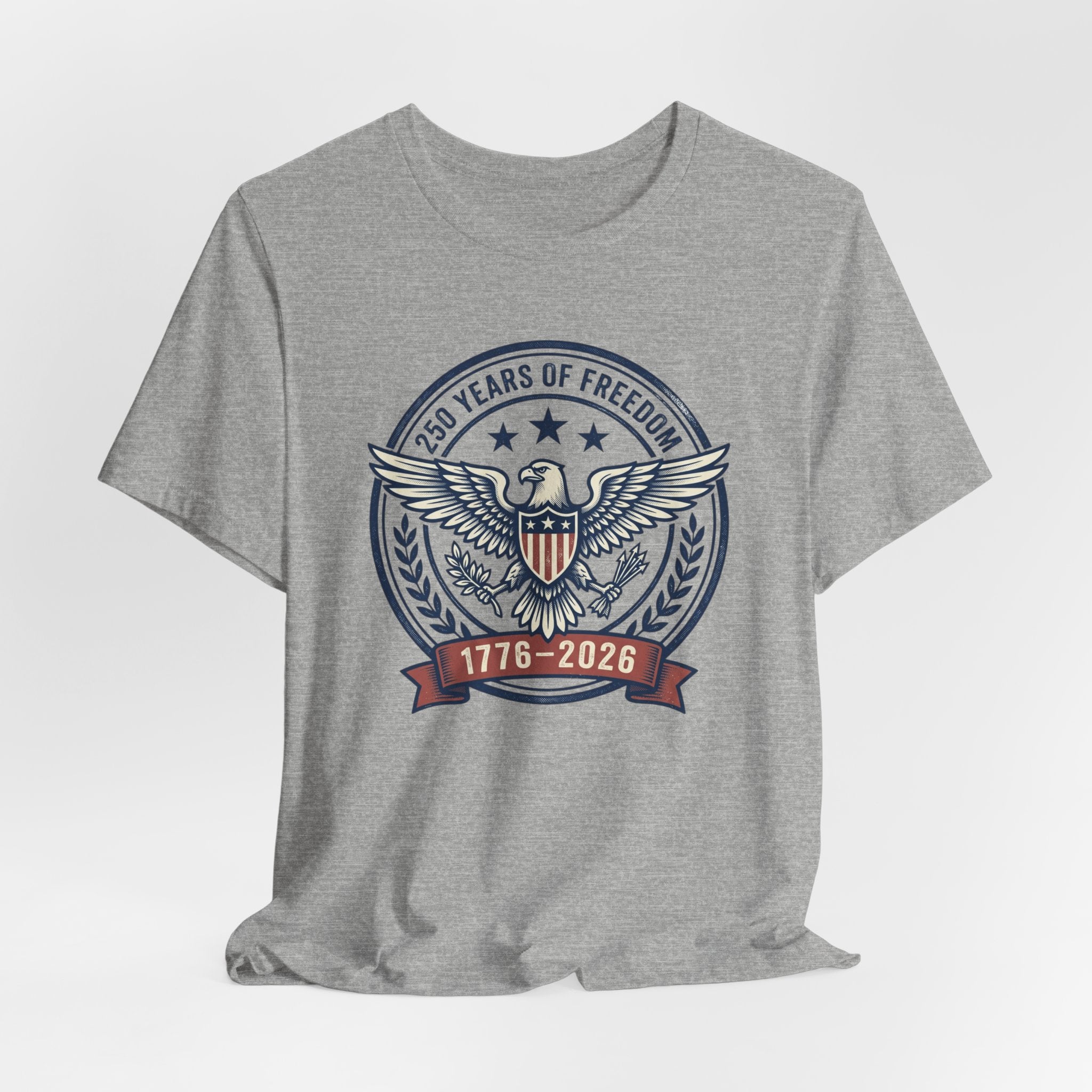 1776–2026 Eagle Crest T-Shirt | Retro Americana 4th of July, Stars & Stripes