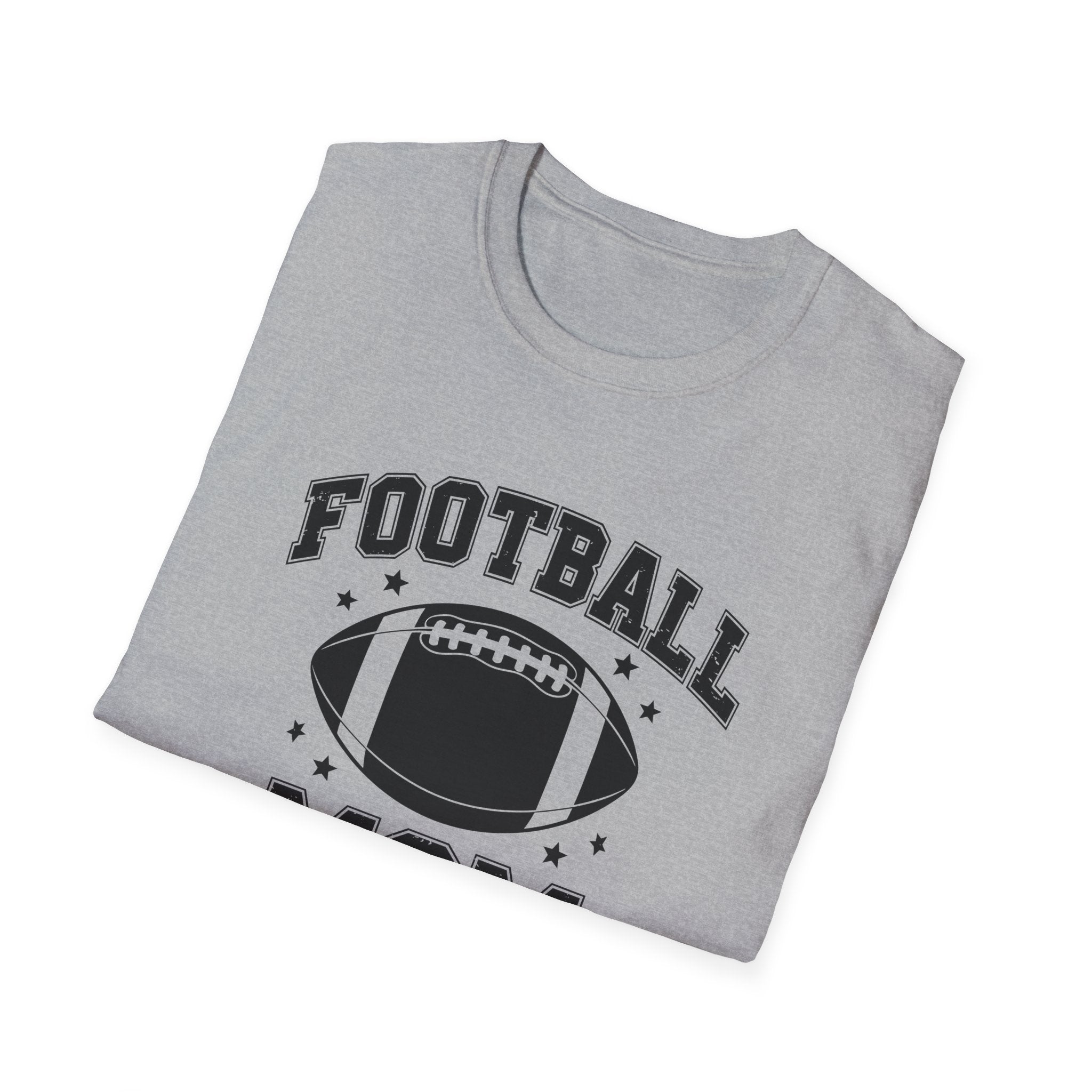 Football Mom Unisex Softstyle T-Shirt, Perfect Gift for Sports Moms, Game Day Tee, Team Spirit Shirt, Gift for Football Lovers