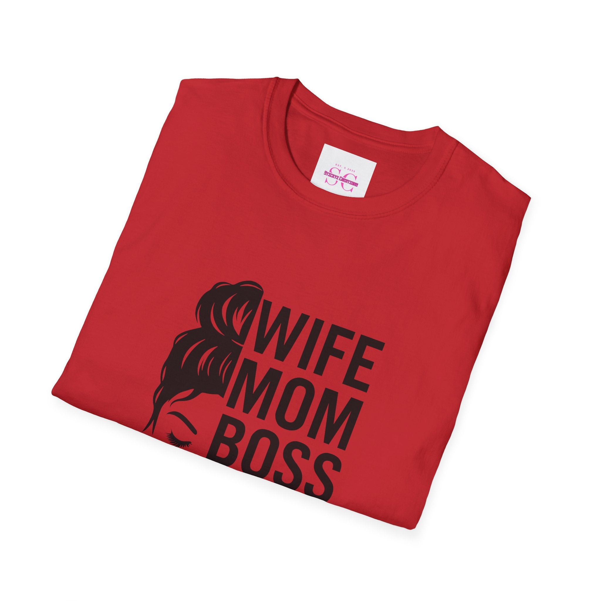 Wife Mom Boss T-Shirt, Unisex Graphic Tee for Moms, Gift for Mother's Day, Casual Wear, Birthday Present, Funny Mom Shirt