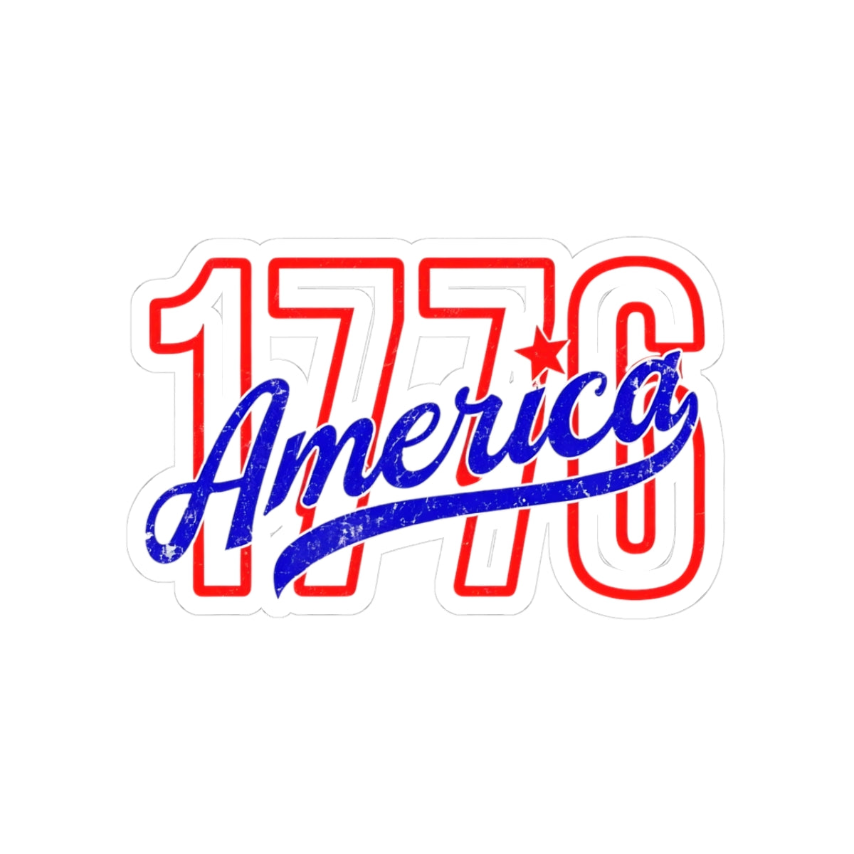 Patriotic America 1776 Kiss-Cut Stickers - Perfect for Celebrations and Decorations
