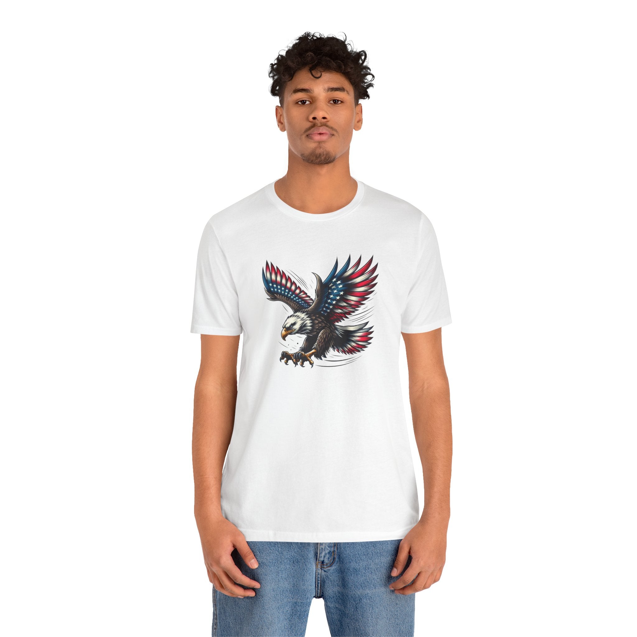 Patriotic Bald Eagle Tee — Red, White & Blue Graphic T-Shirt