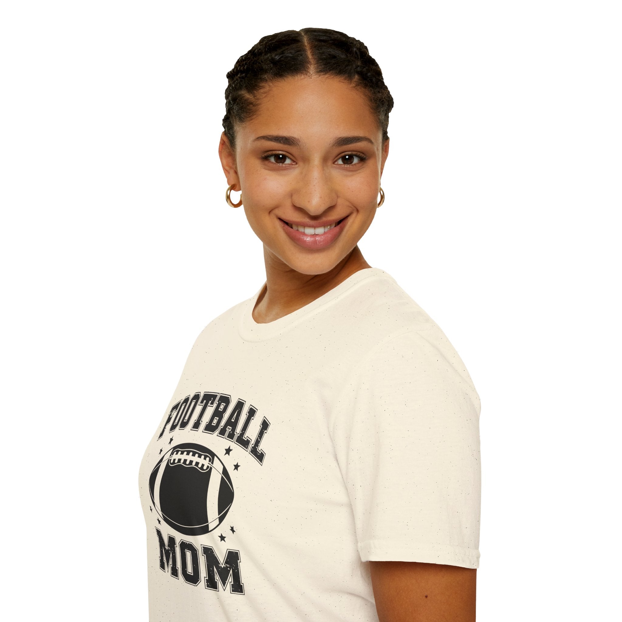 Football Mom Unisex Softstyle T-Shirt, Perfect Gift for Sports Moms, Game Day Tee, Team Spirit Shirt, Gift for Football Lovers