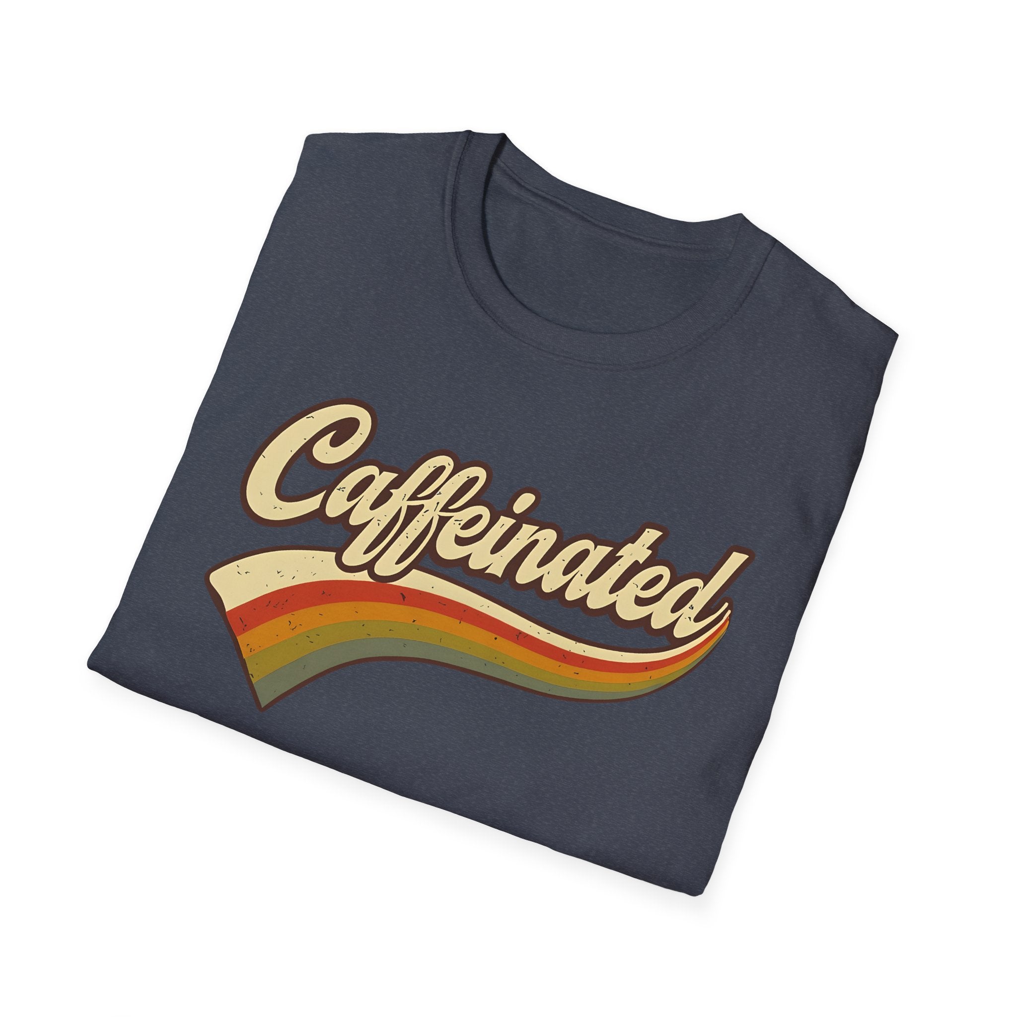 Caffeinated Retro Unisex Softstyle T-Shirt