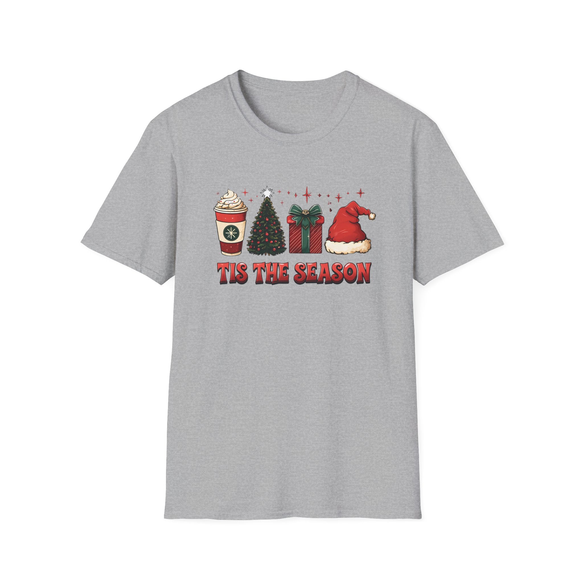 Festive Holiday T-Shirt, Christmas Tee, Unisex Softstyle Shirt, 'Tis the Season Apparel, Perfect for Parties, Gifts, Celebrations