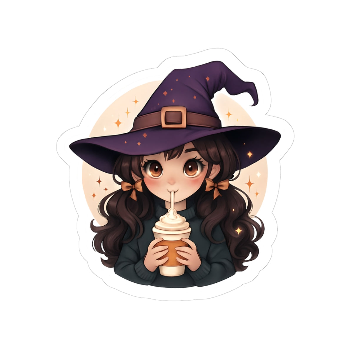 Charming Witch Kiss-Cut Stickers – Perfect for Fall Decor & Halloween
