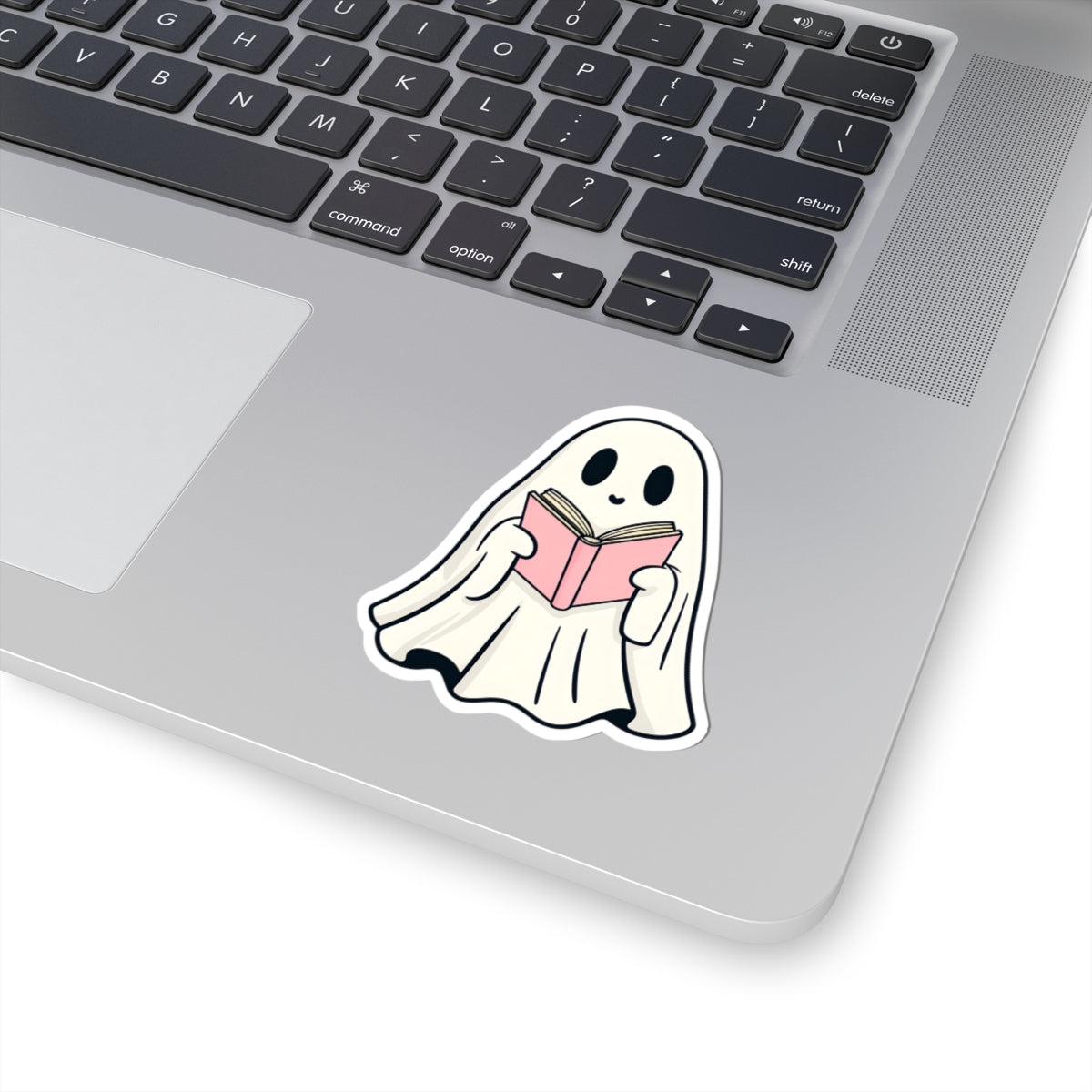 Cute Ghost Reading Kiss-Cut Stickers | Spooky Decor, Halloween Gifts, Planner Stickers, Cute Stationery, Book Lover Accessories