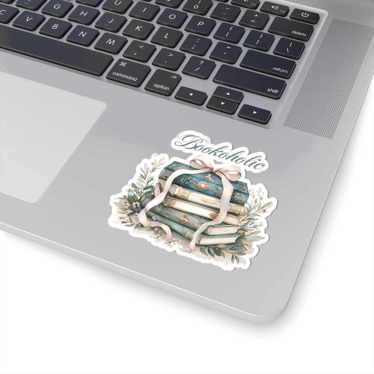 Bookoholic Kiss-Cut Stickers for Book Lovers - Elegant Vintage Design